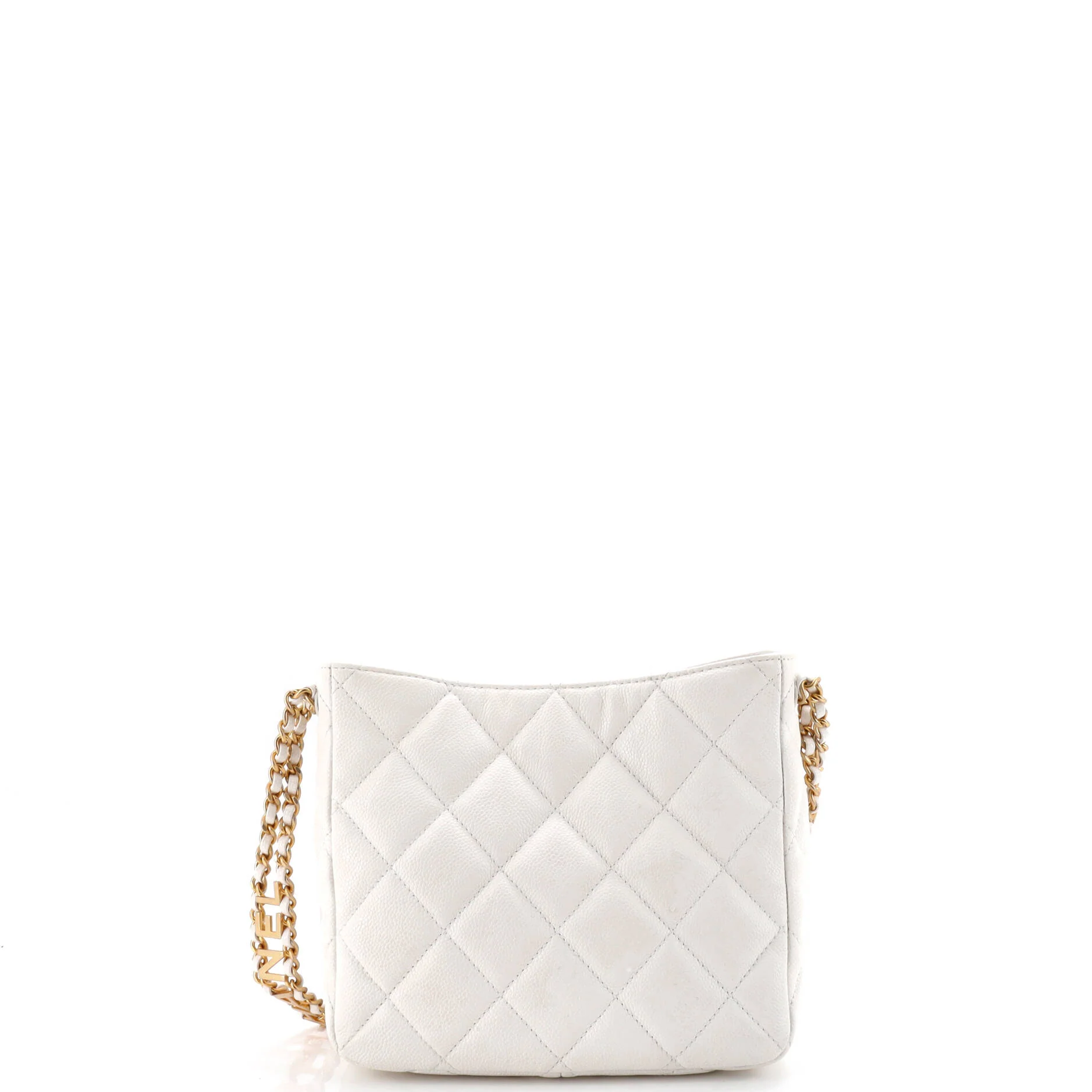 Pick Me Up Logo Chain Hobo Quilted Caviar Small - Image 3