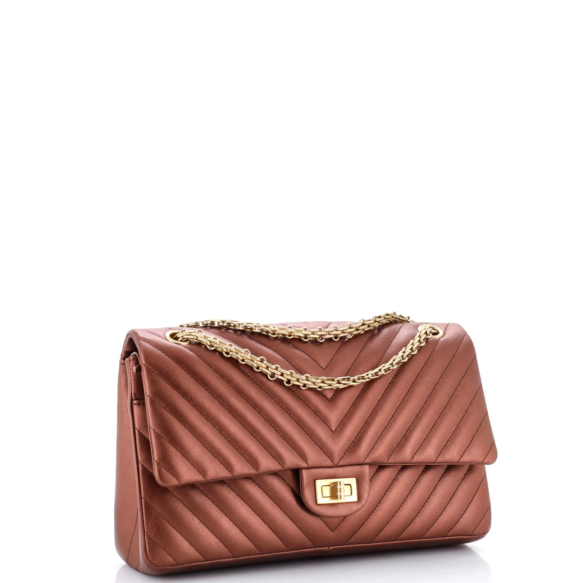 Reissue 2.55 Flap Bag Chevron Metallic Aged Calfskin 226 - Image 2