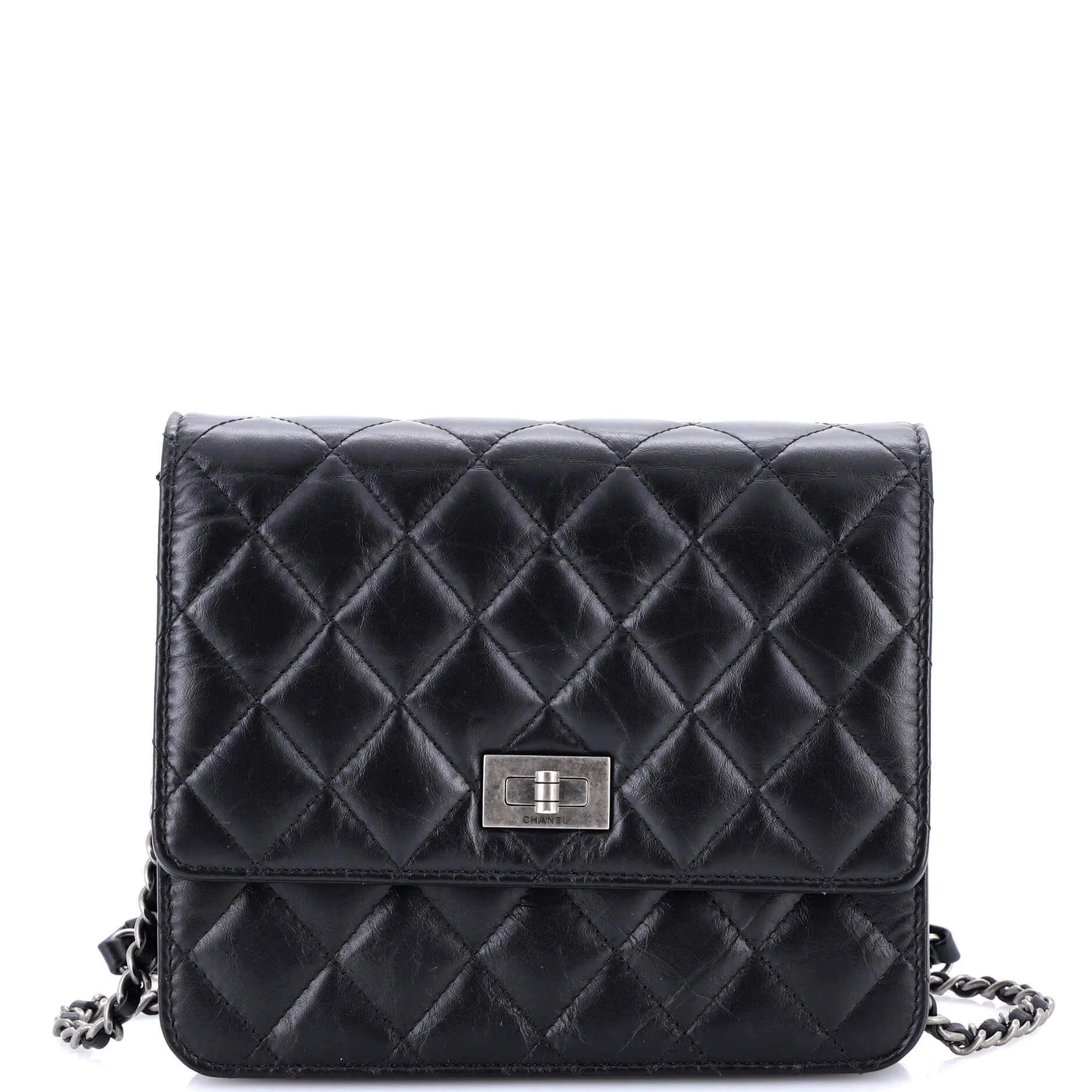 Reissue 2.55 Square Wallet on Chain Quilted Aged Calfskin
