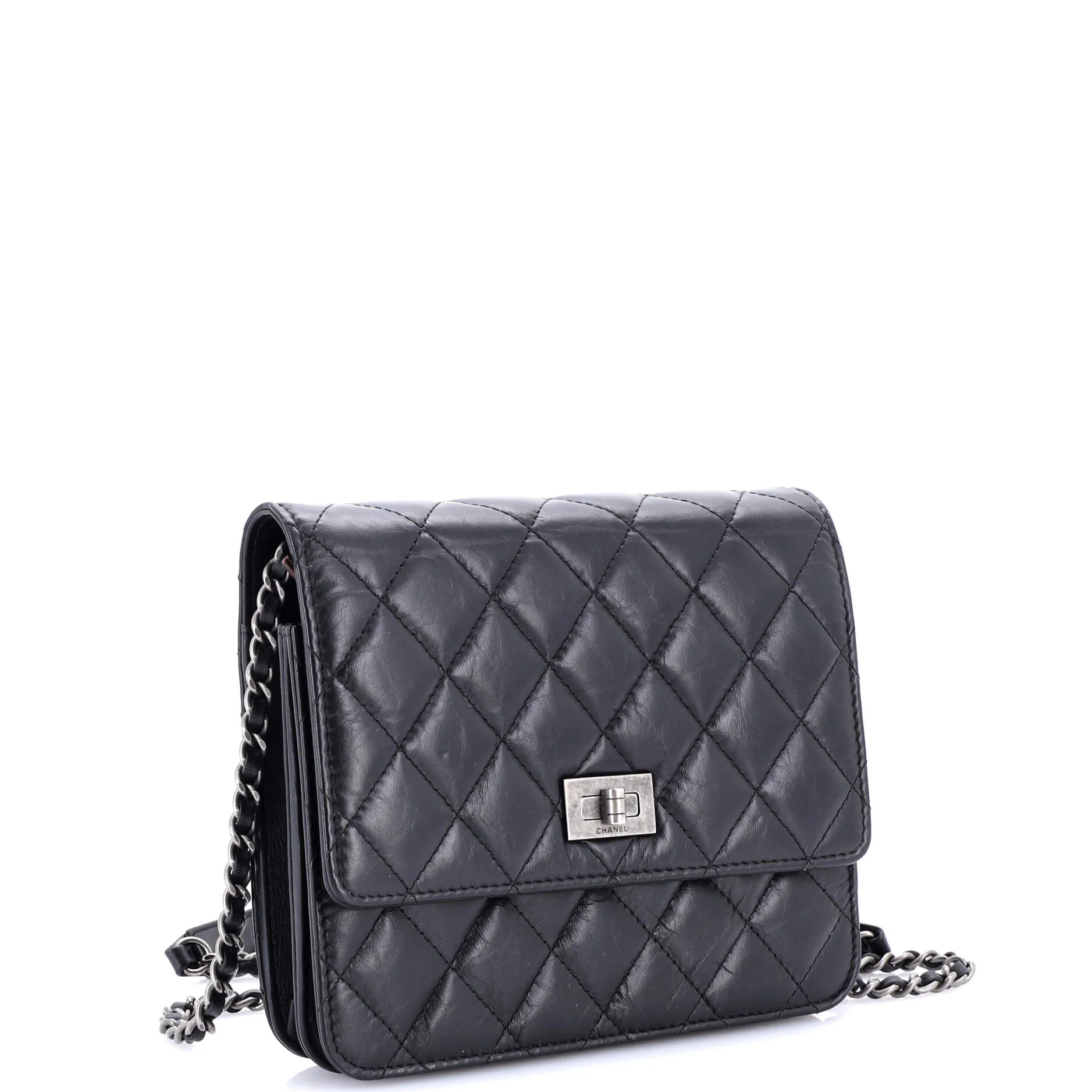 Reissue 2.55 Square Wallet on Chain Quilted Aged Calfskin - Image 2