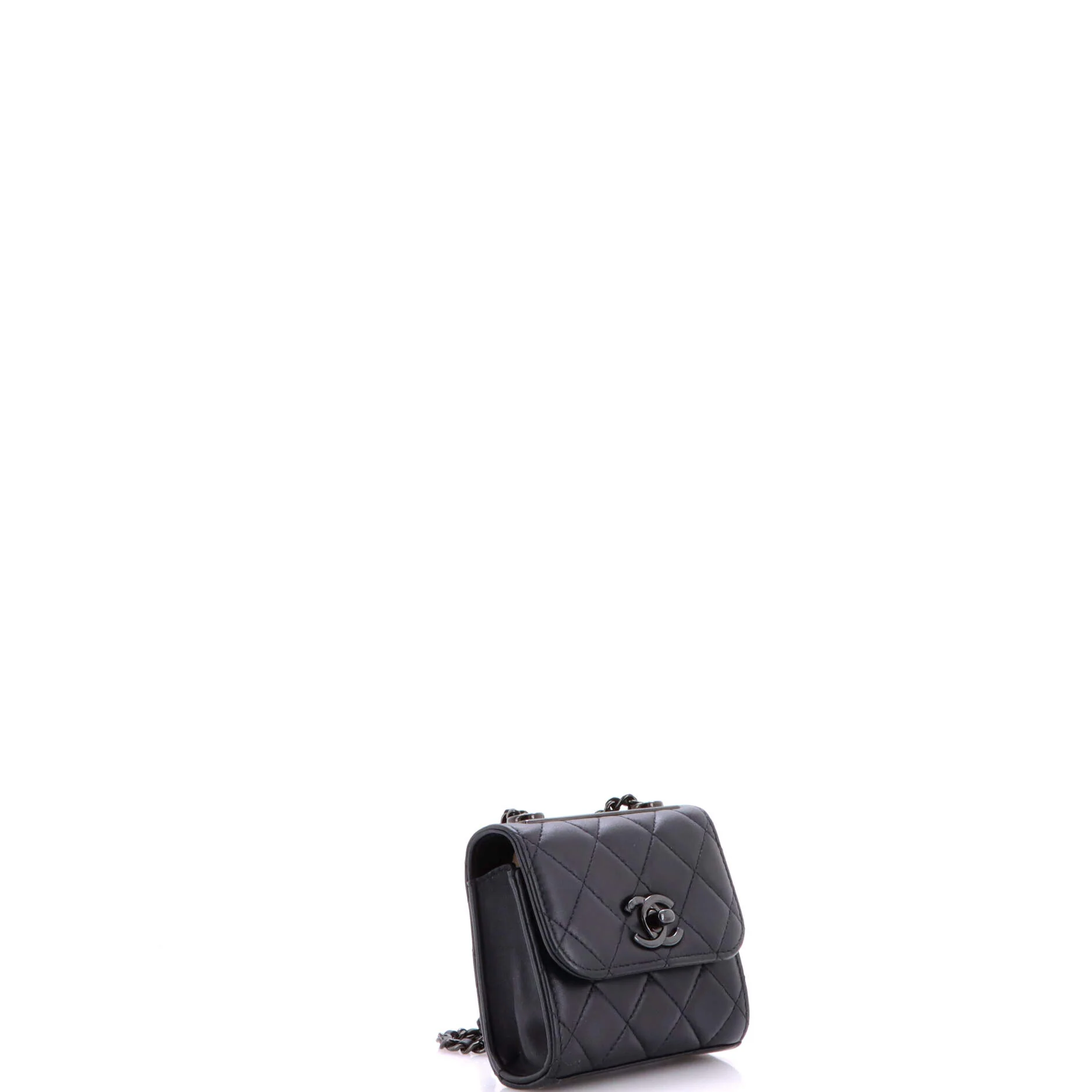 So Black Trendy CC Clutch with Chain Quilted Lambskin Small - Image 2