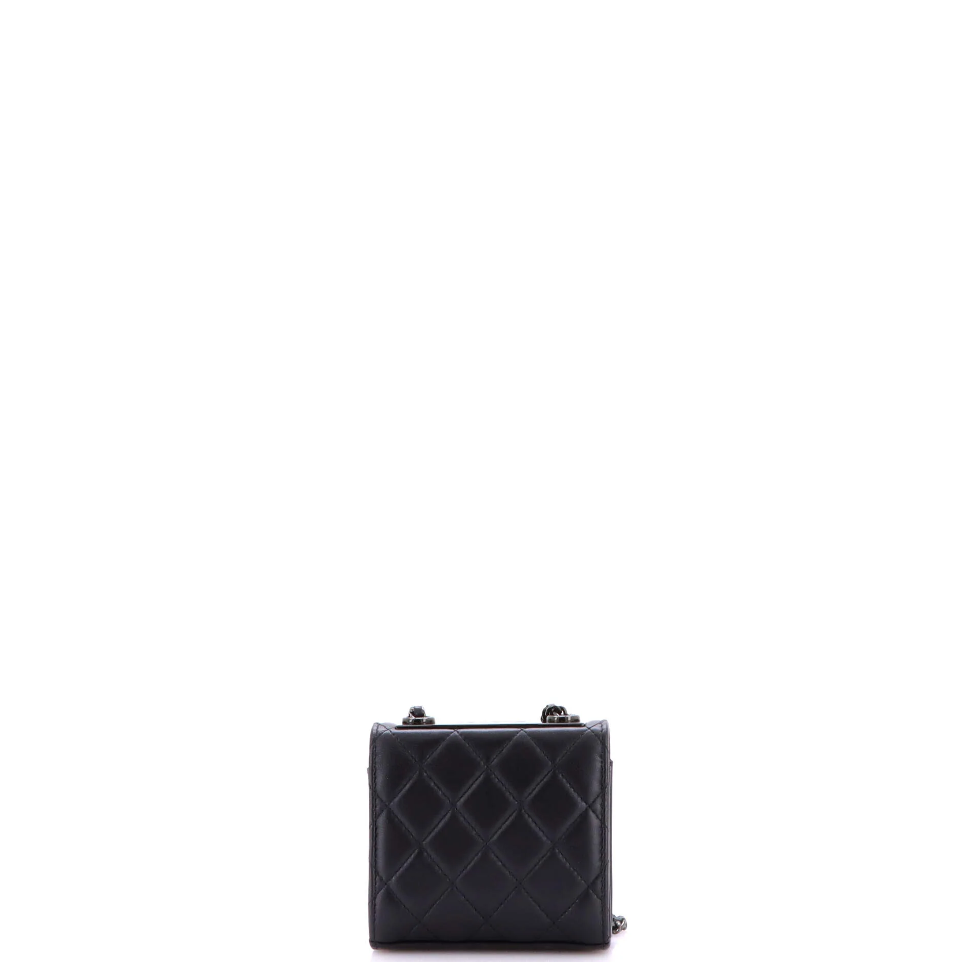 So Black Trendy CC Clutch with Chain Quilted Lambskin Small - Image 3