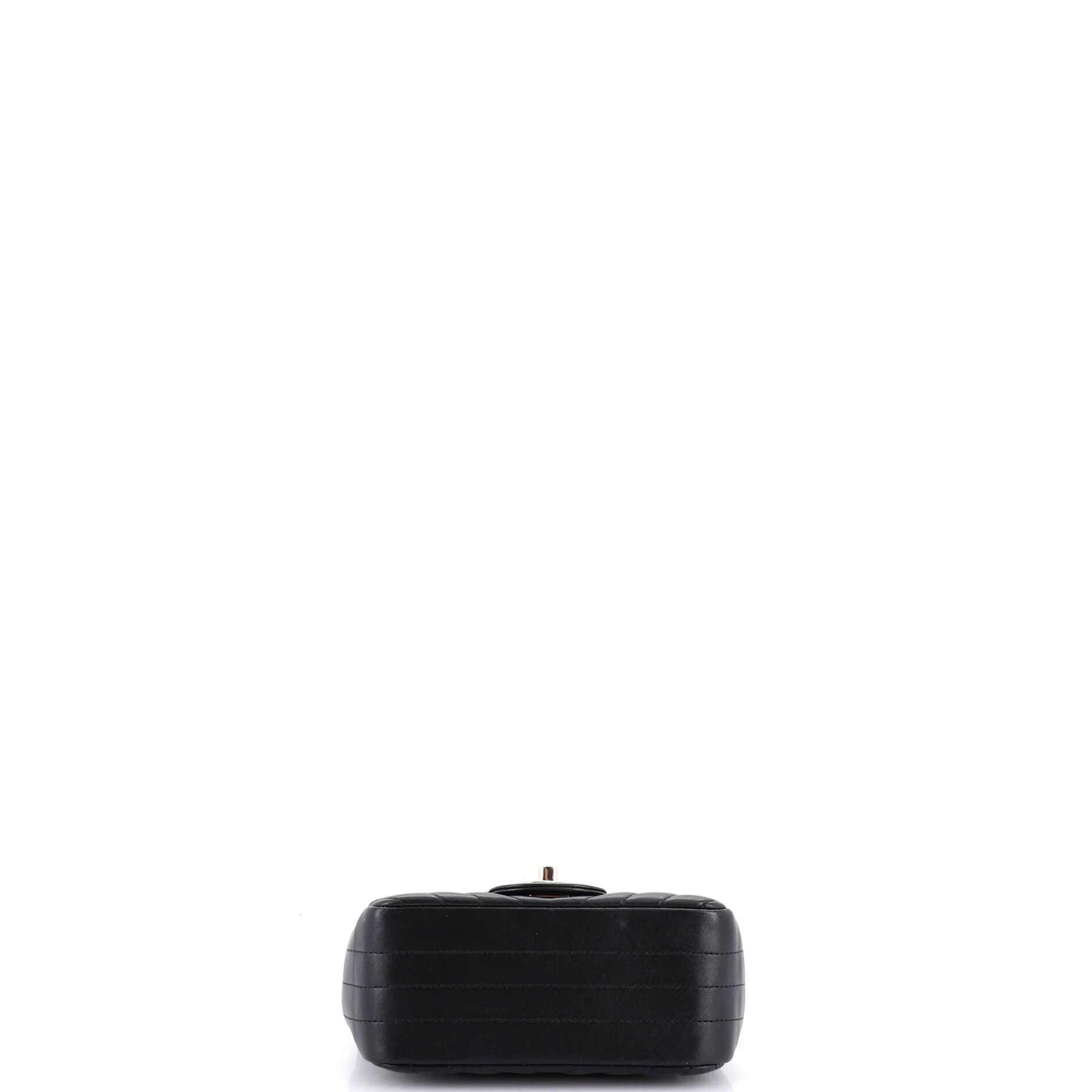 Square Classic Single Flap Bag Chevron Lambskin Mini - Image 5
