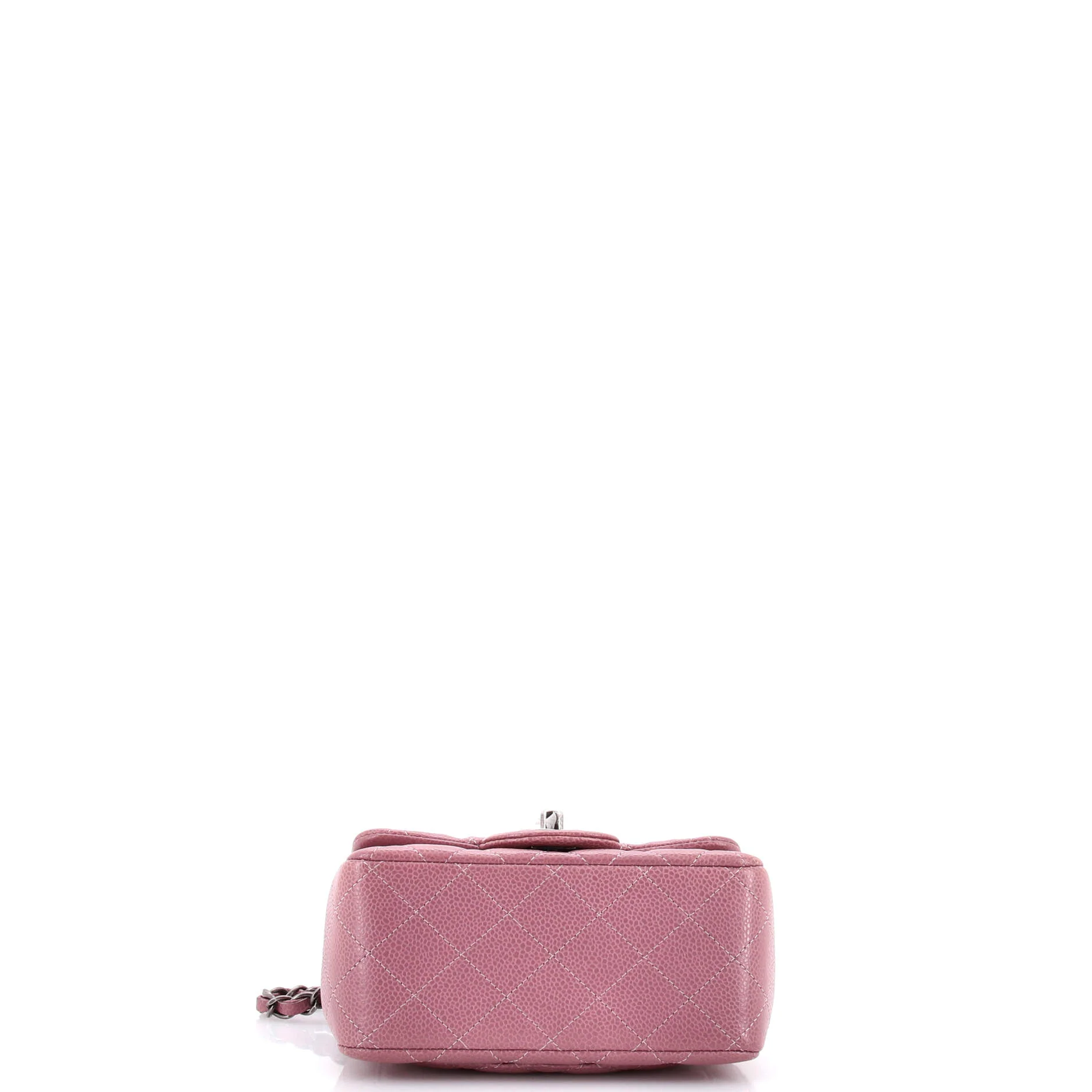 Square Classic Single Flap Bag Quilted Caviar Mini - Image 4