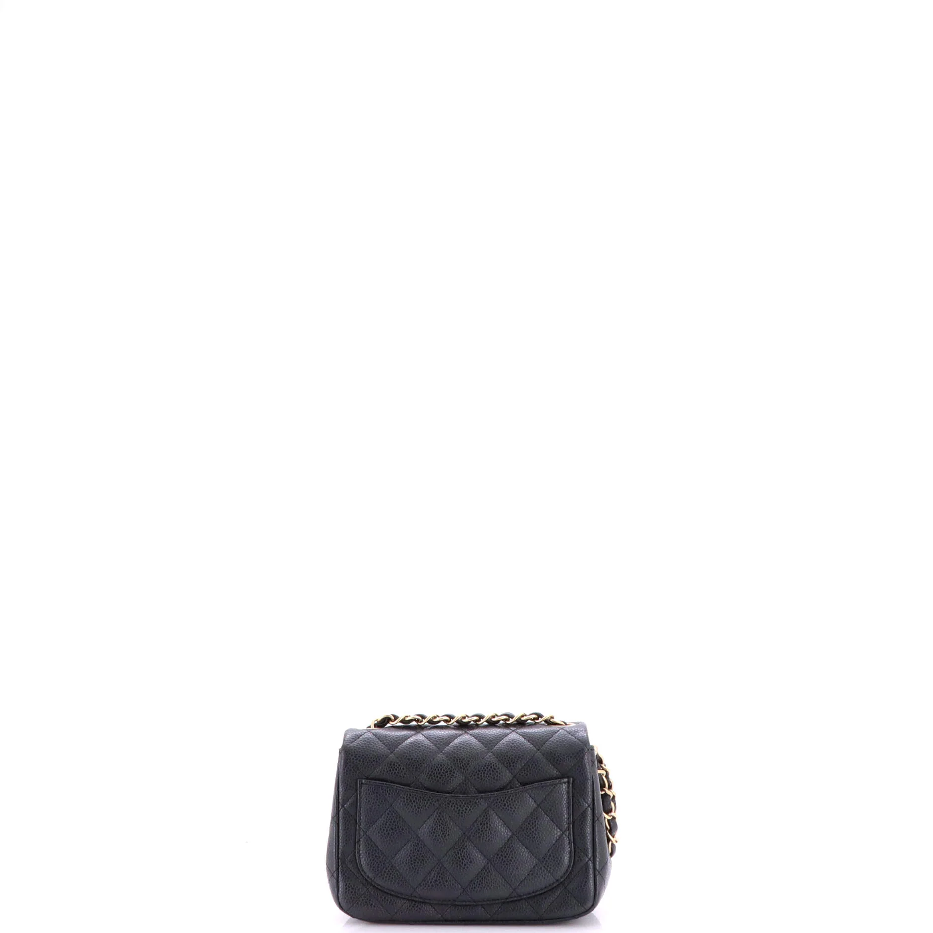 Square Classic Single Flap Bag Quilted Caviar Mini - Image 3