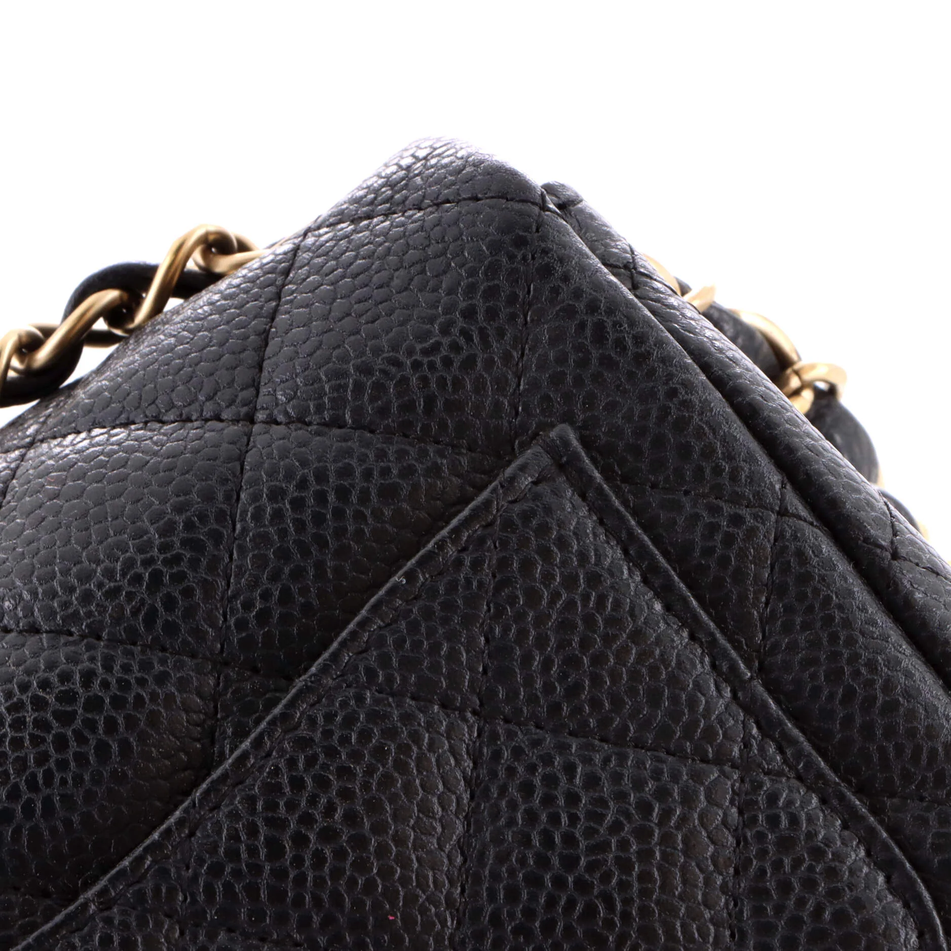 Square Classic Single Flap Bag Quilted Caviar Mini - Image 6