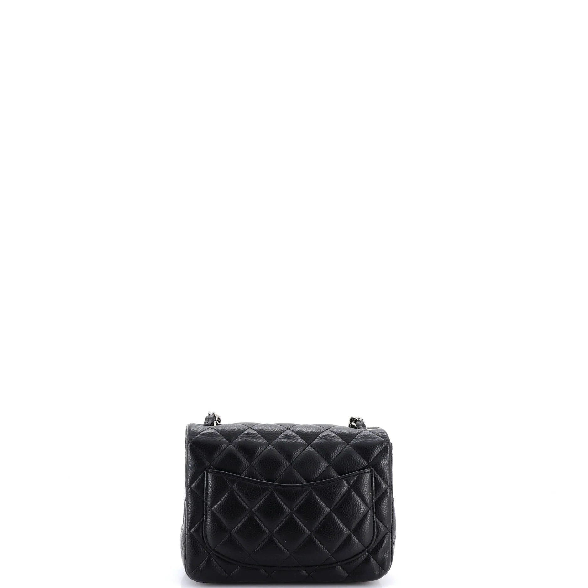 Square Classic Single Flap Bag Quilted Caviar Mini - Image 3