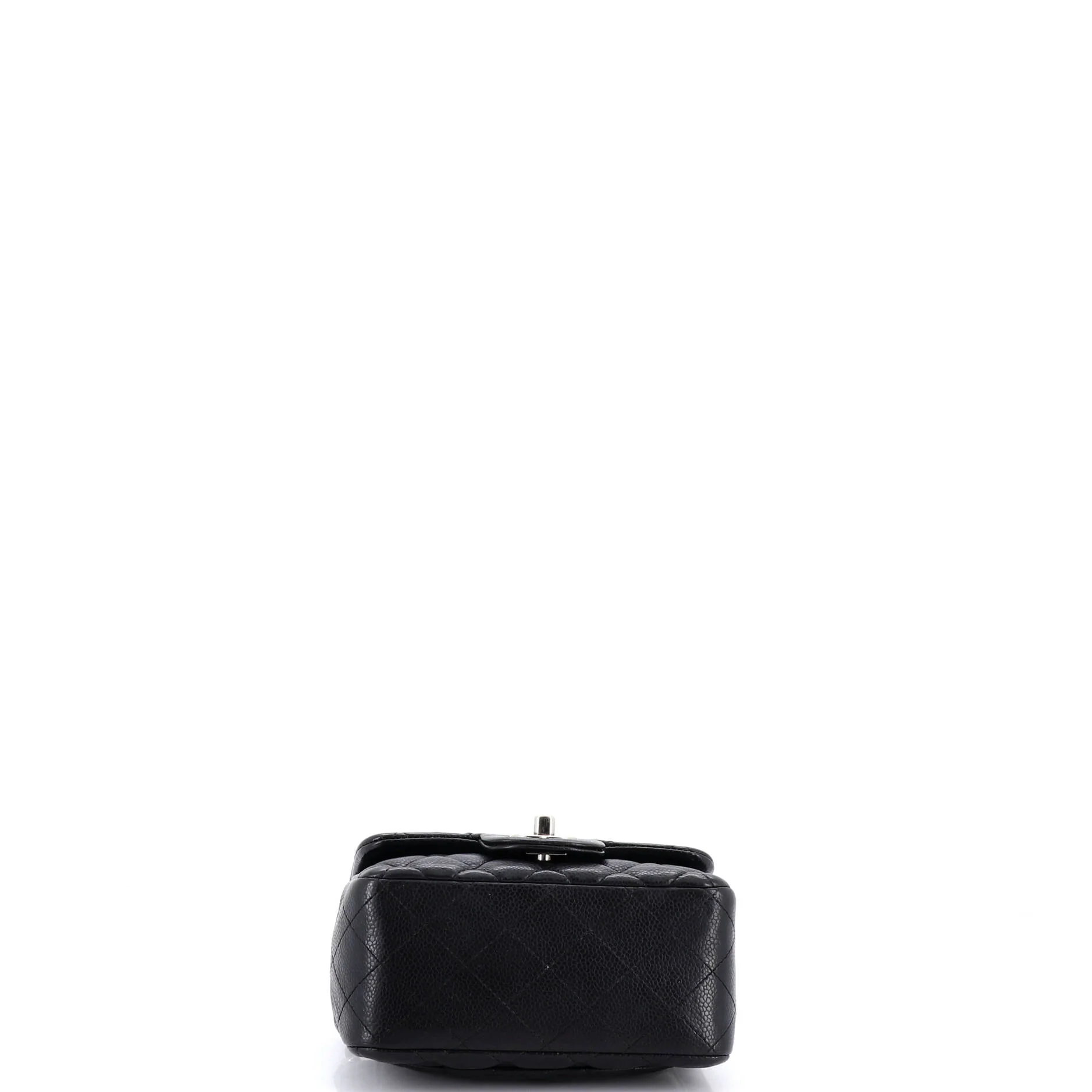 Square Classic Single Flap Bag Quilted Caviar Mini - Image 4