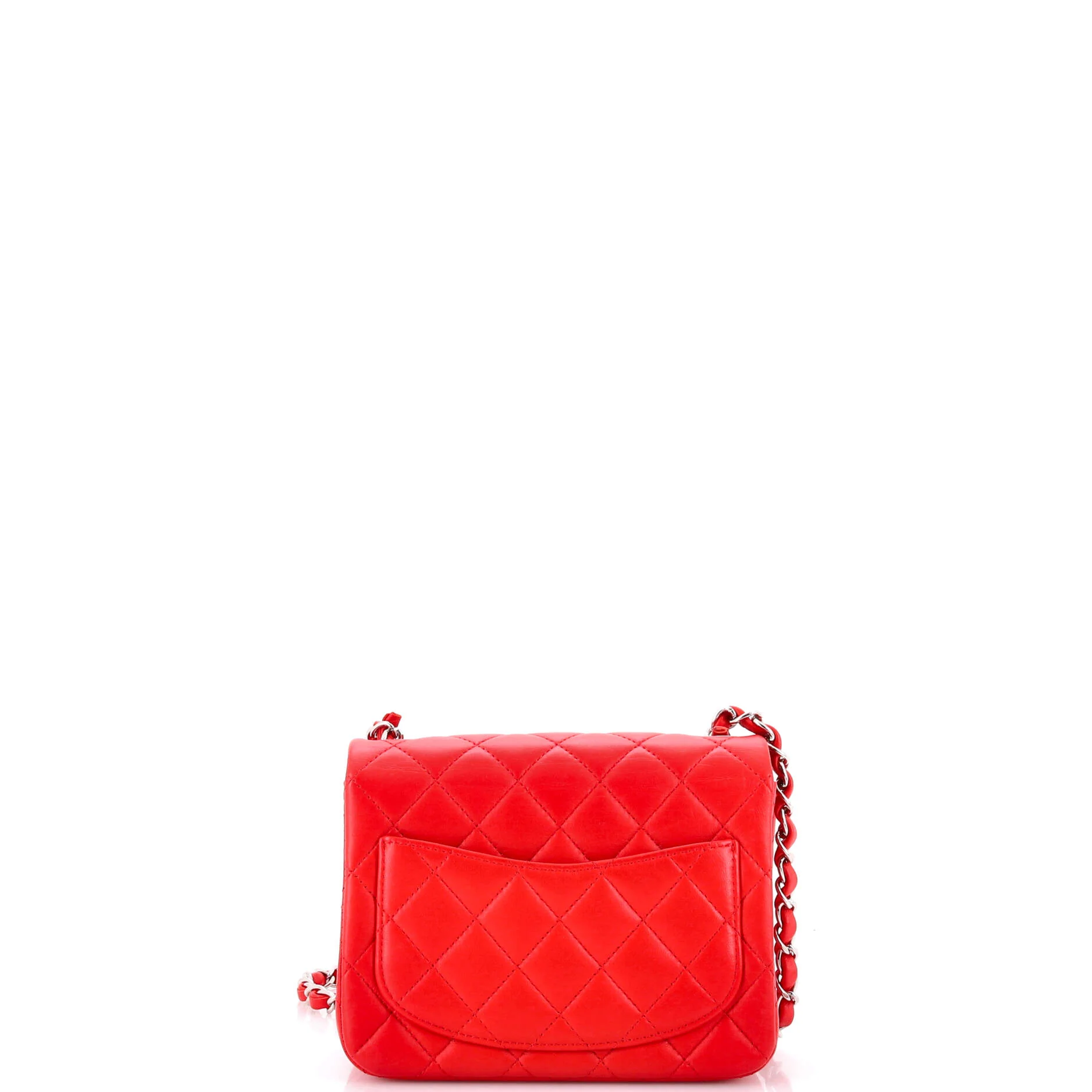 Square Classic Single Flap Bag Quilted Lambskin Mini - Image 3