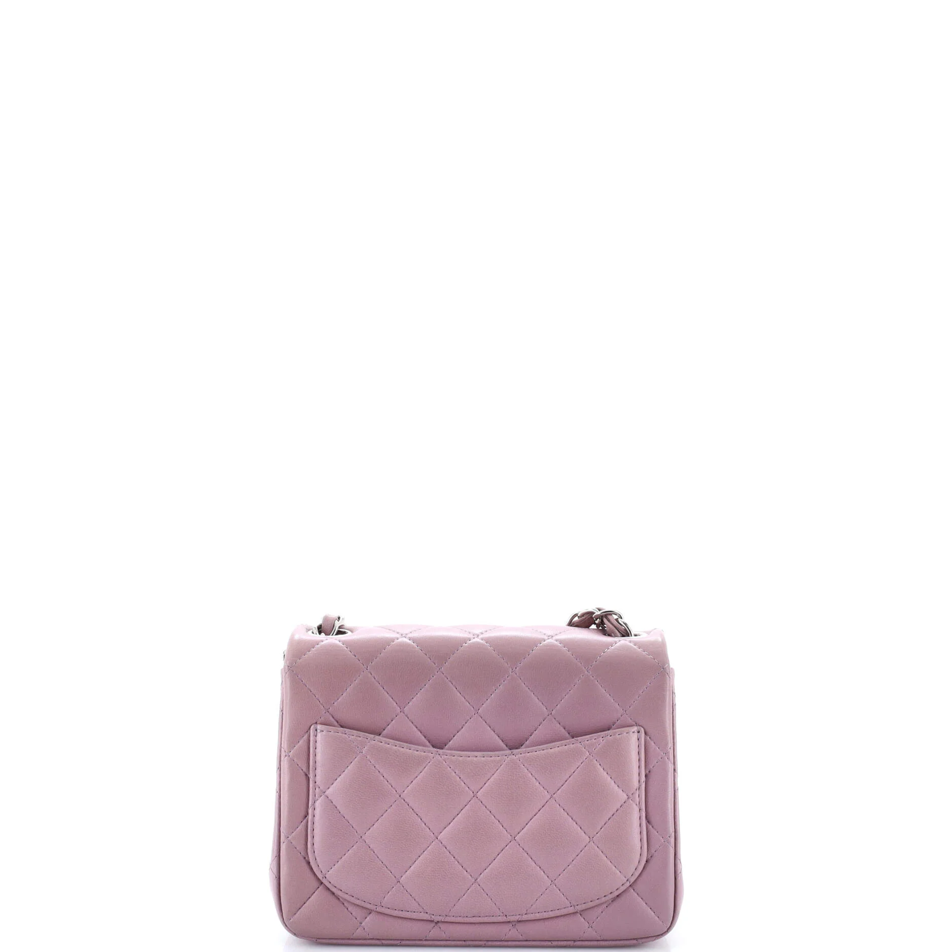 Square Classic Single Flap Bag Quilted Lambskin Mini - Image 3
