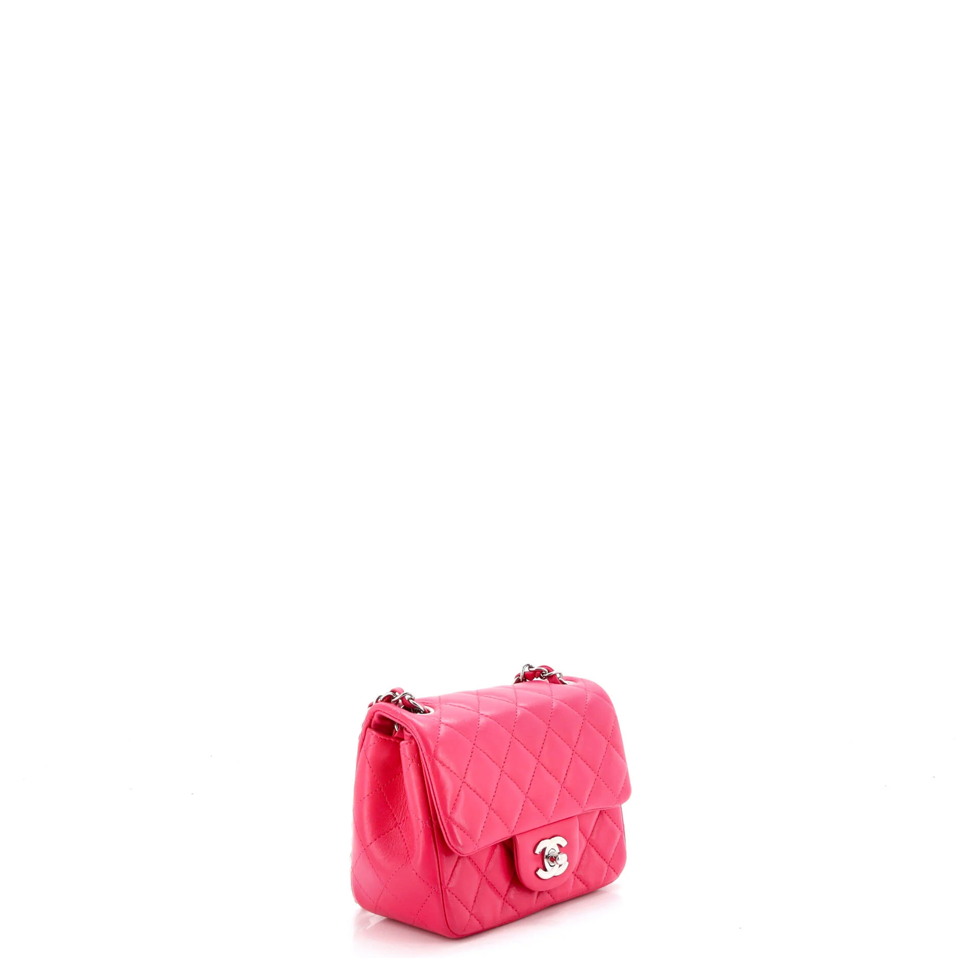 Square Classic Single Flap Bag Quilted Lambskin Mini - Image 3