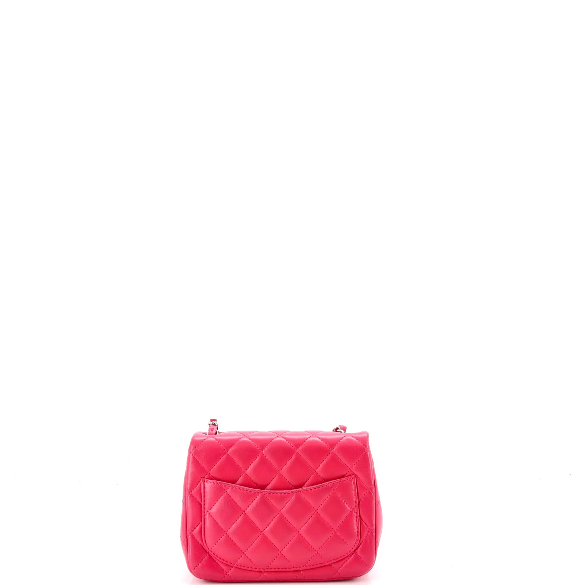 Square Classic Single Flap Bag Quilted Lambskin Mini - Image 4