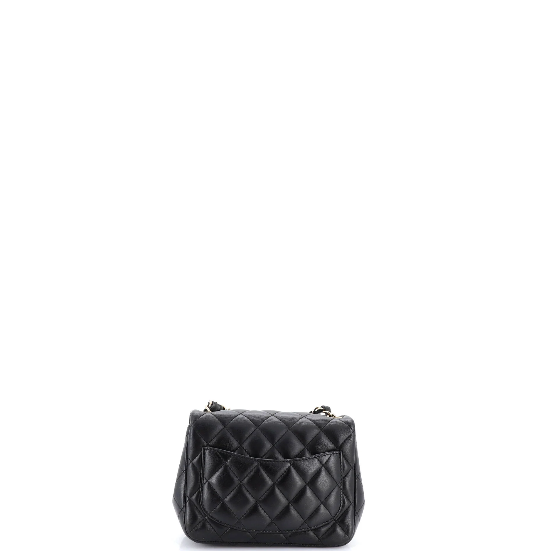 Square Classic Single Flap Bag Quilted Lambskin Mini - Image 3