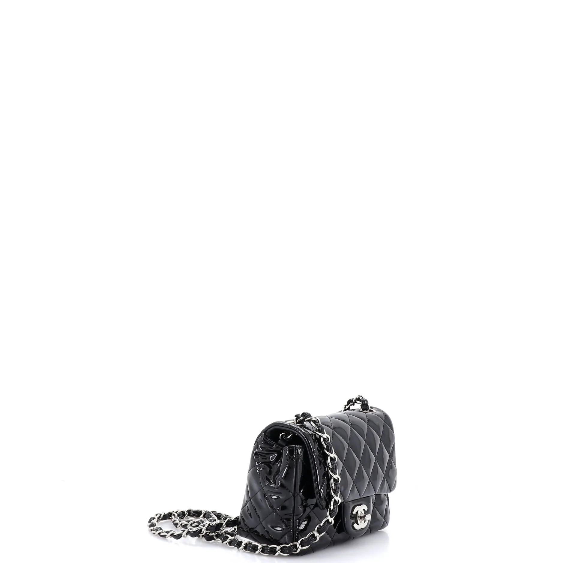 Square Classic Single Flap Bag Quilted Patent Mini - Image 2