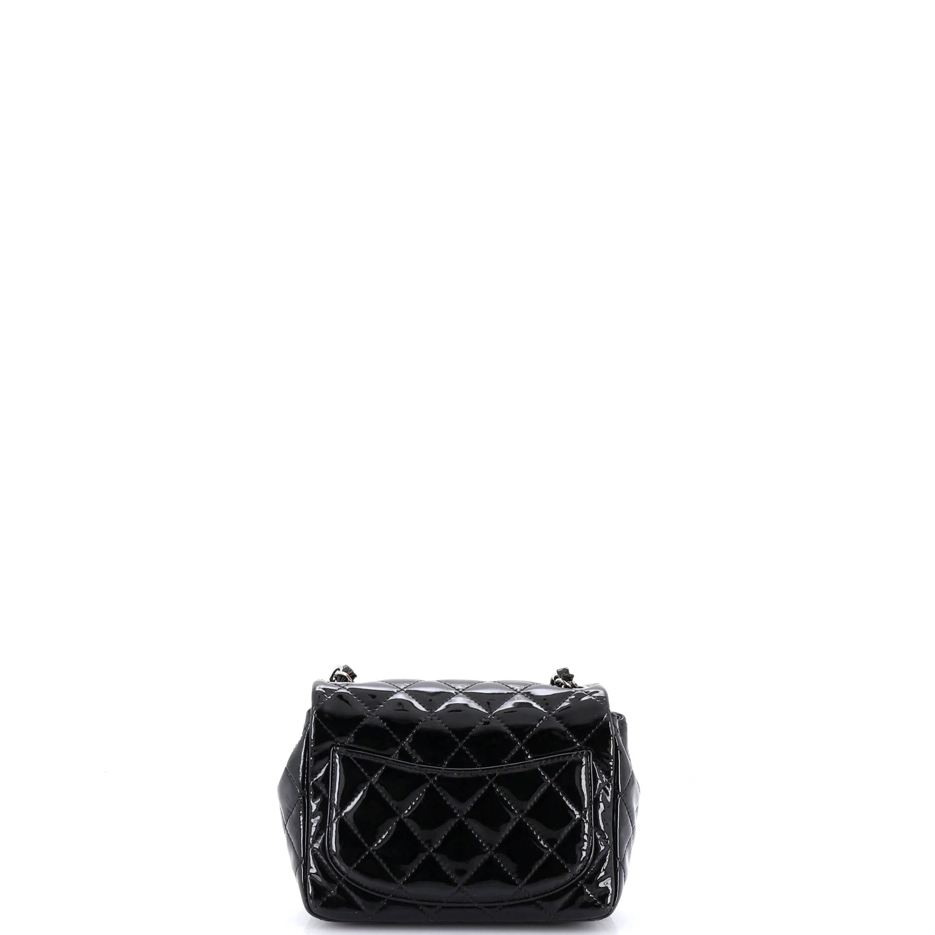 Square Classic Single Flap Bag Quilted Patent Mini - Image 3