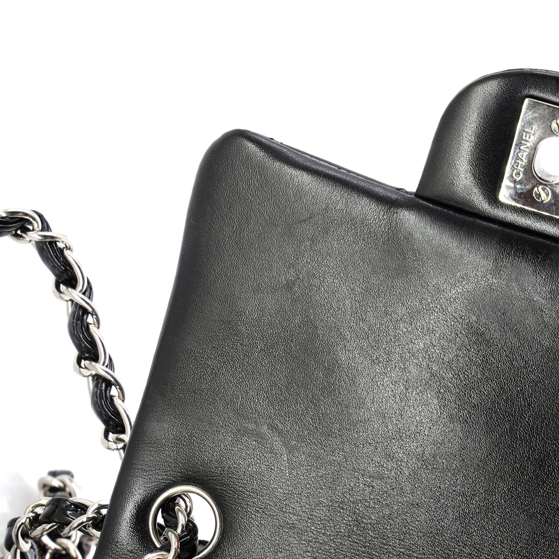 Square Classic Single Flap Bag Quilted Patent Mini - Image 6