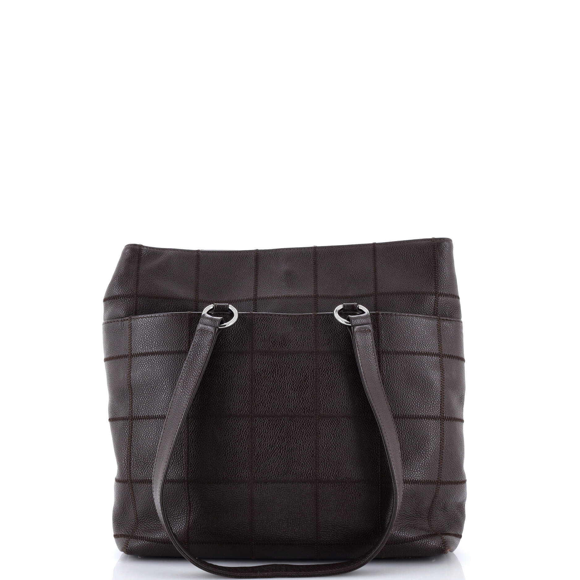 Square Stitch Tote Caviar Medium - Image 3