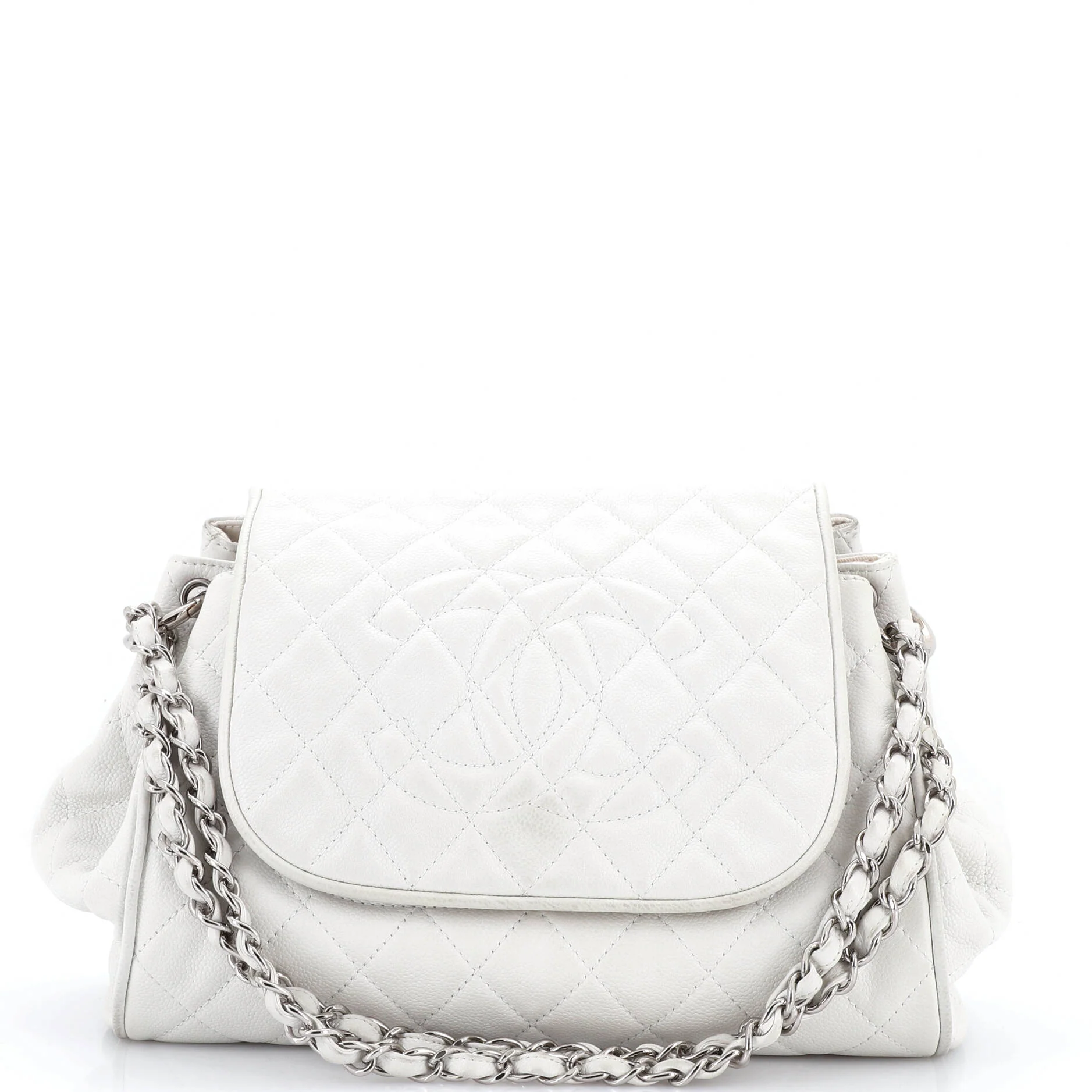 Timeless Accordion Flap Bag Quilted Caviar