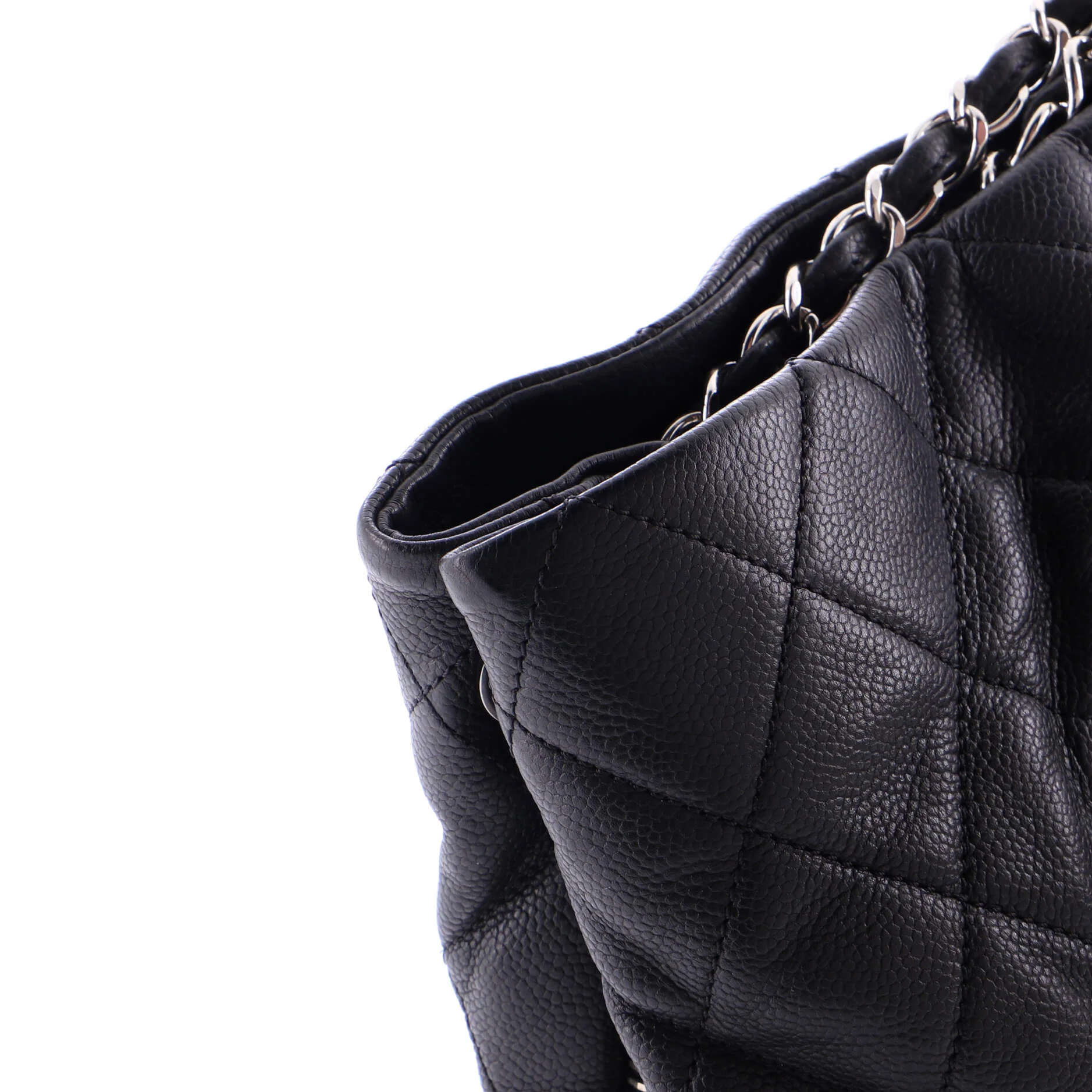 Timeless CC Expandable Tote Quilted Caviar Medium - Image 8