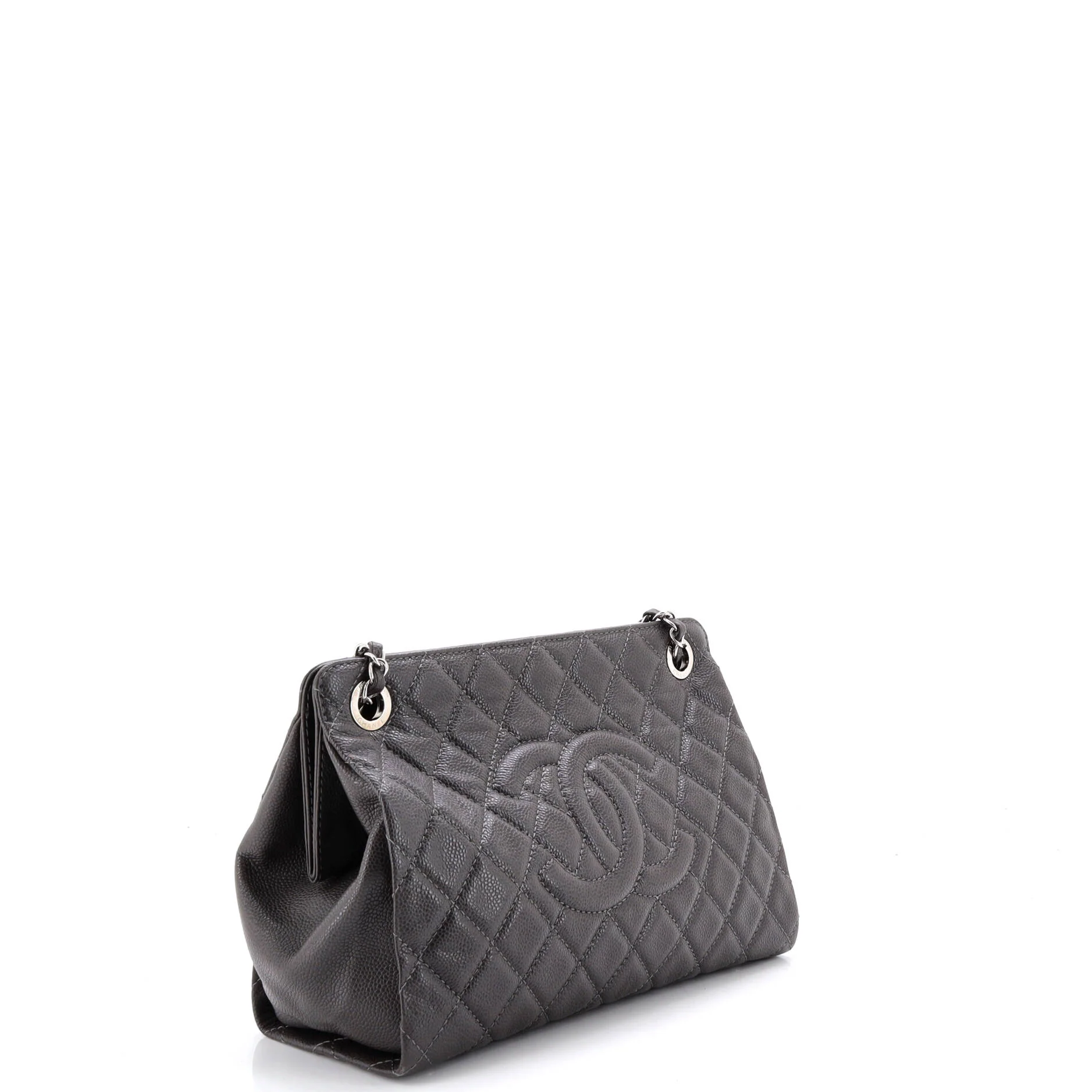 Timeless CC Frame Tote Quilted Caviar Medium - Image 3
