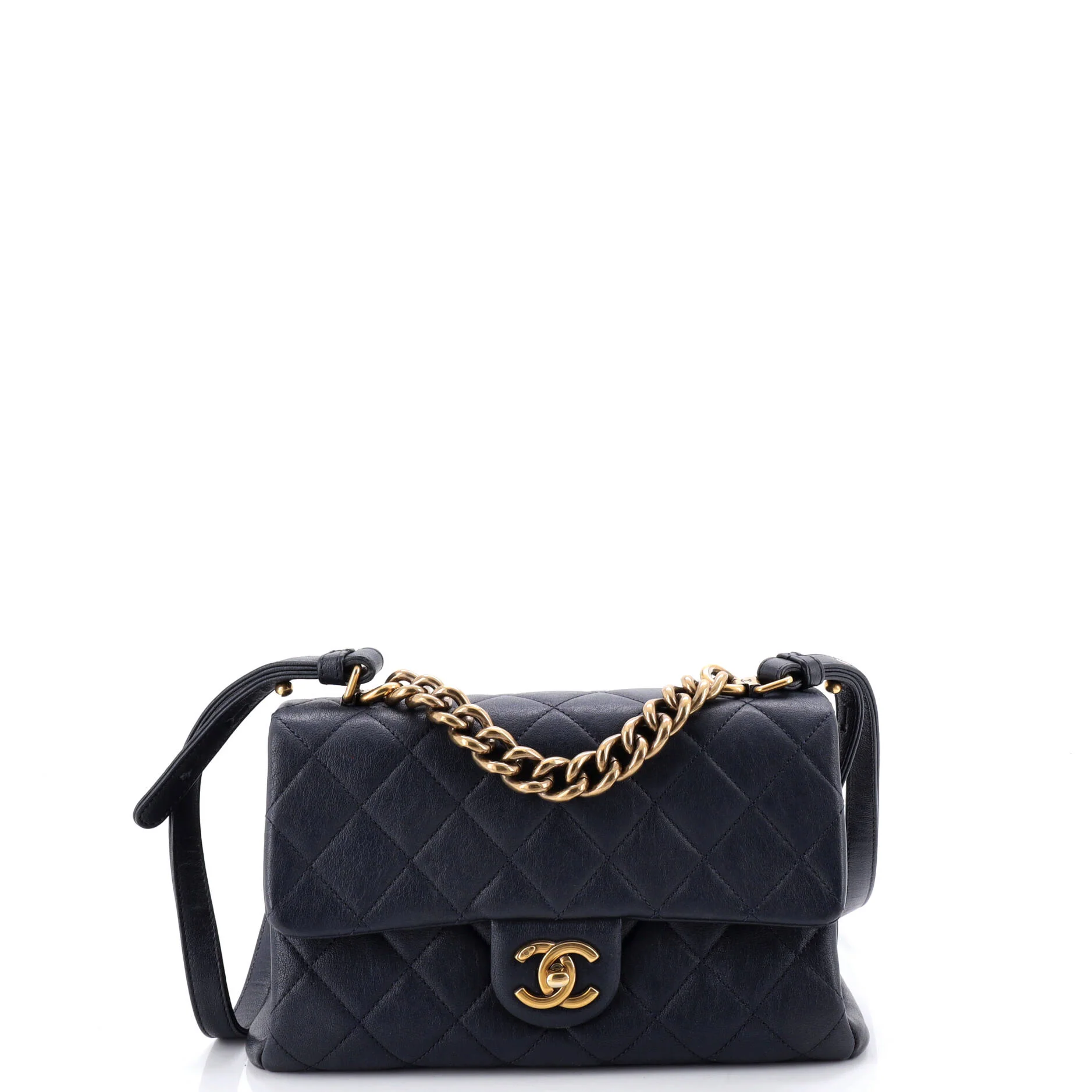 Trapezio Flap Bag Quilted Sheepskin Small