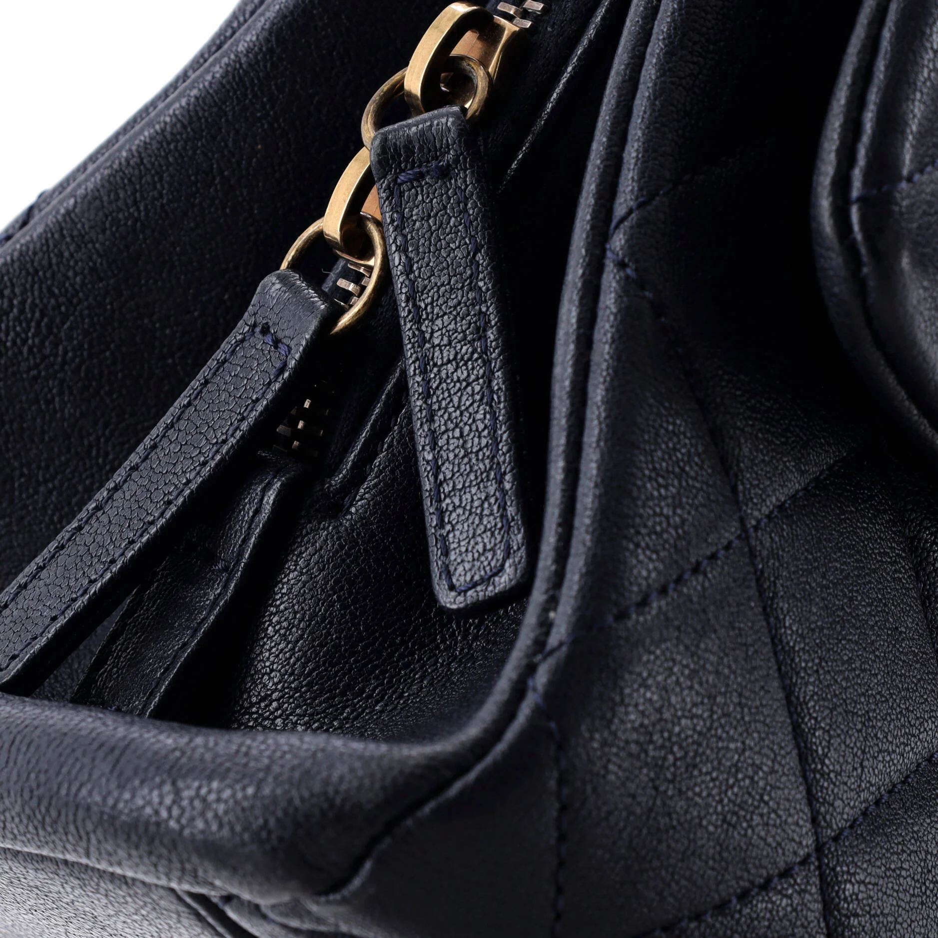 Trapezio Flap Bag Quilted Sheepskin Small - Image 7