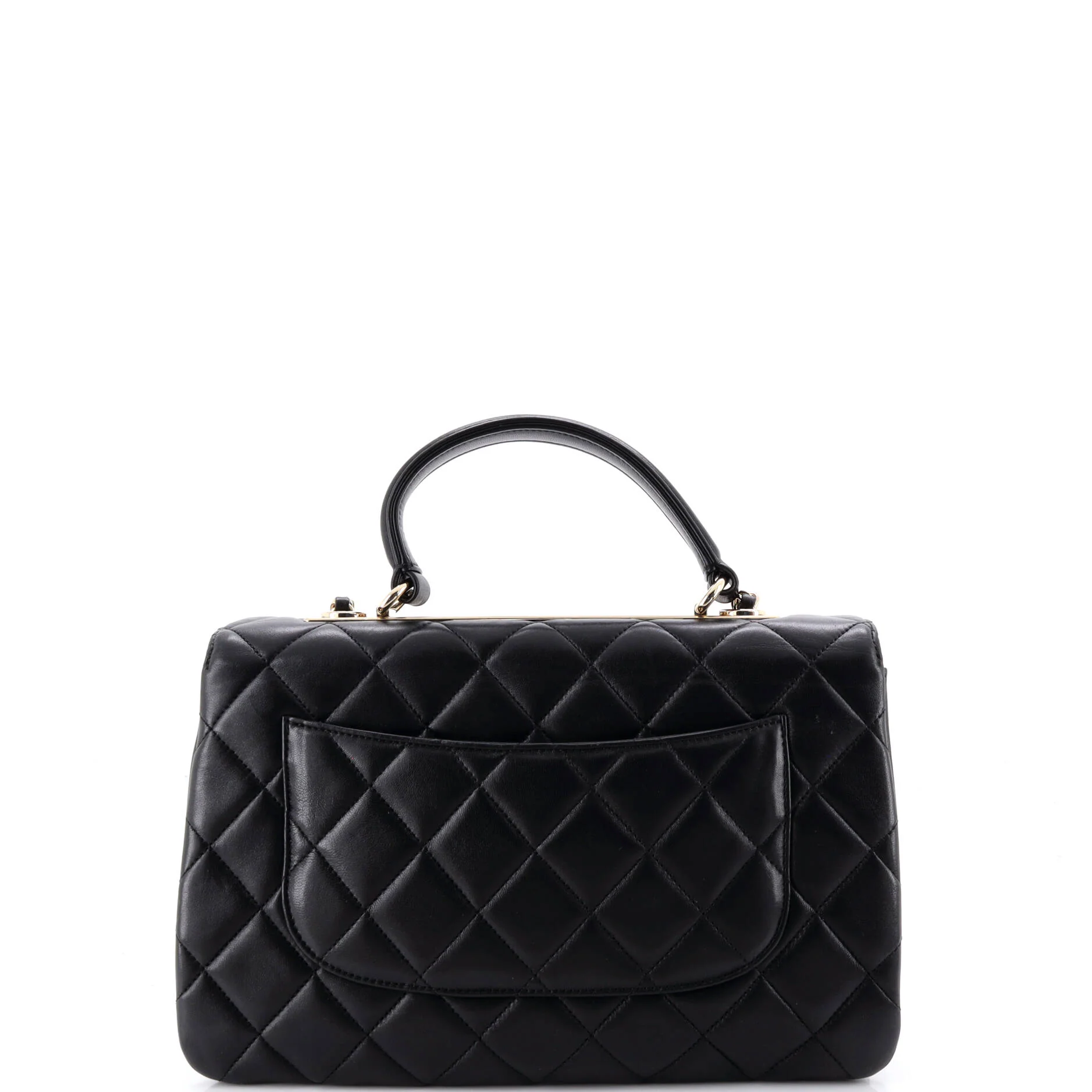 Trendy CC Top Handle Bag Quilted Lambskin Medium - Image 3