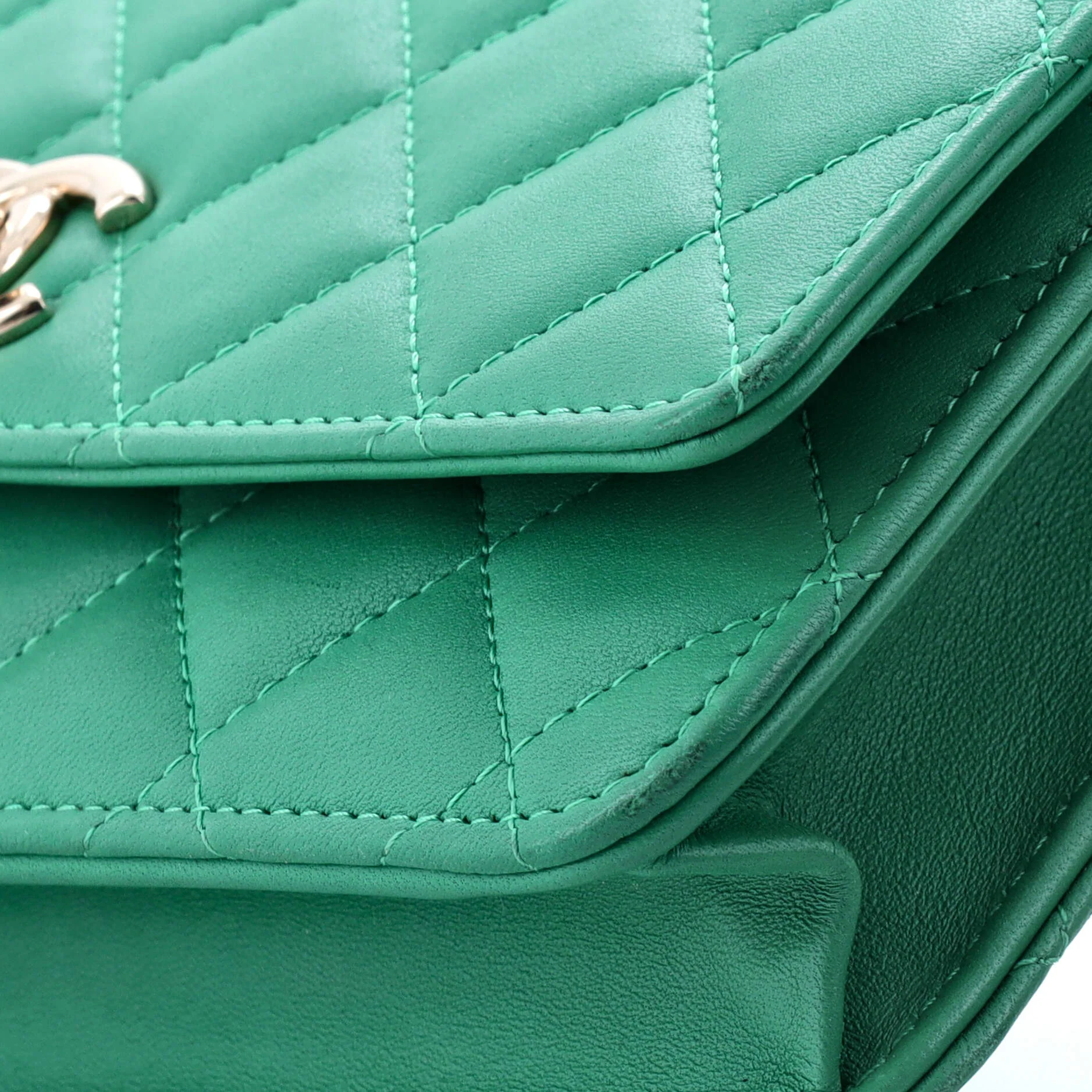 Trendy CC Wallet on Chain Quilted Lambskin - Image 6