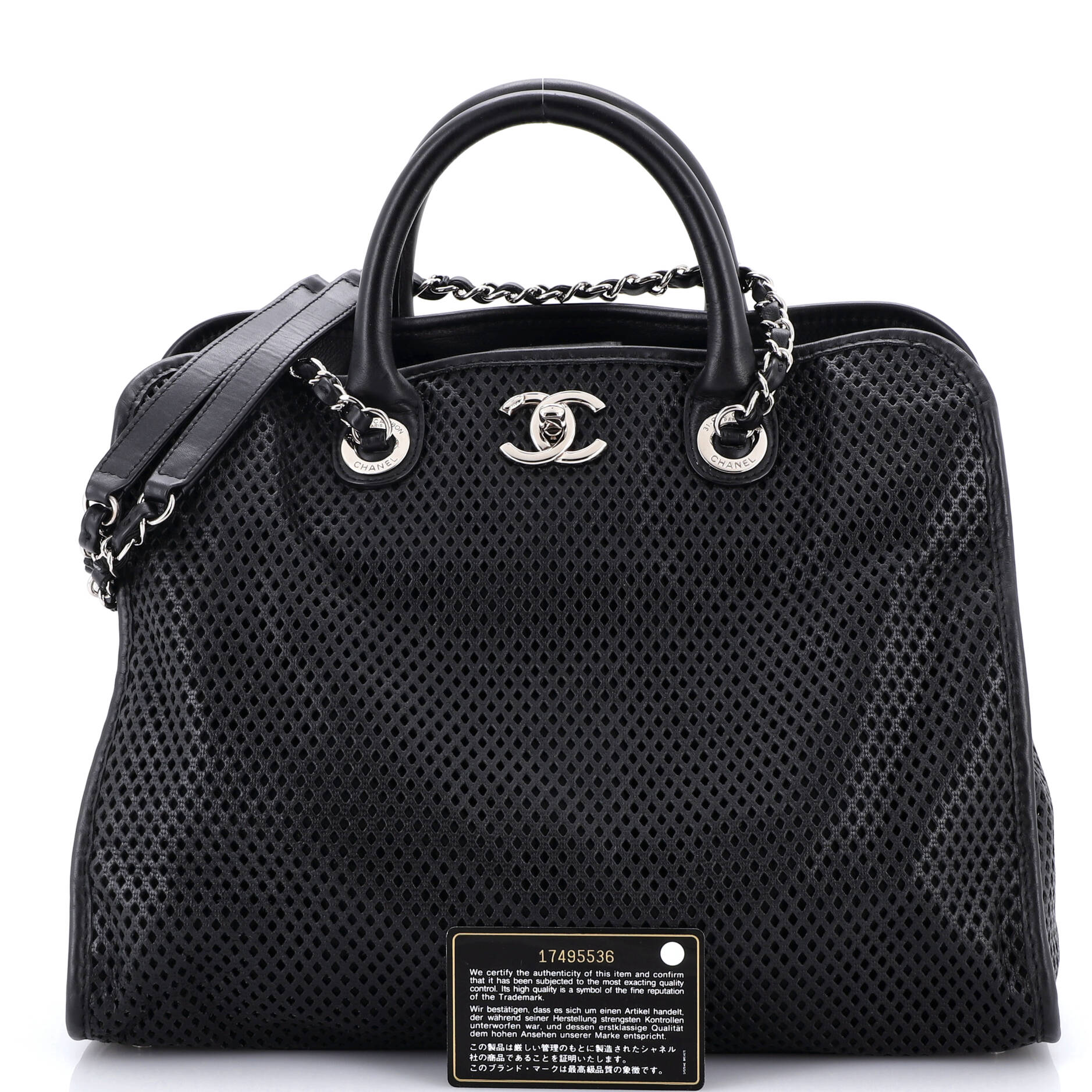 Up In The Air Top Handle Tote Perforated Leather Large - Image 2