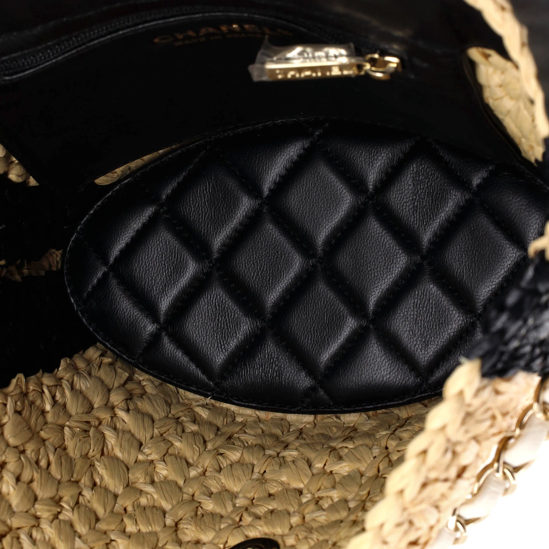 Venice Beach Basket Flap Bag Braided Raffia Small - Image 5