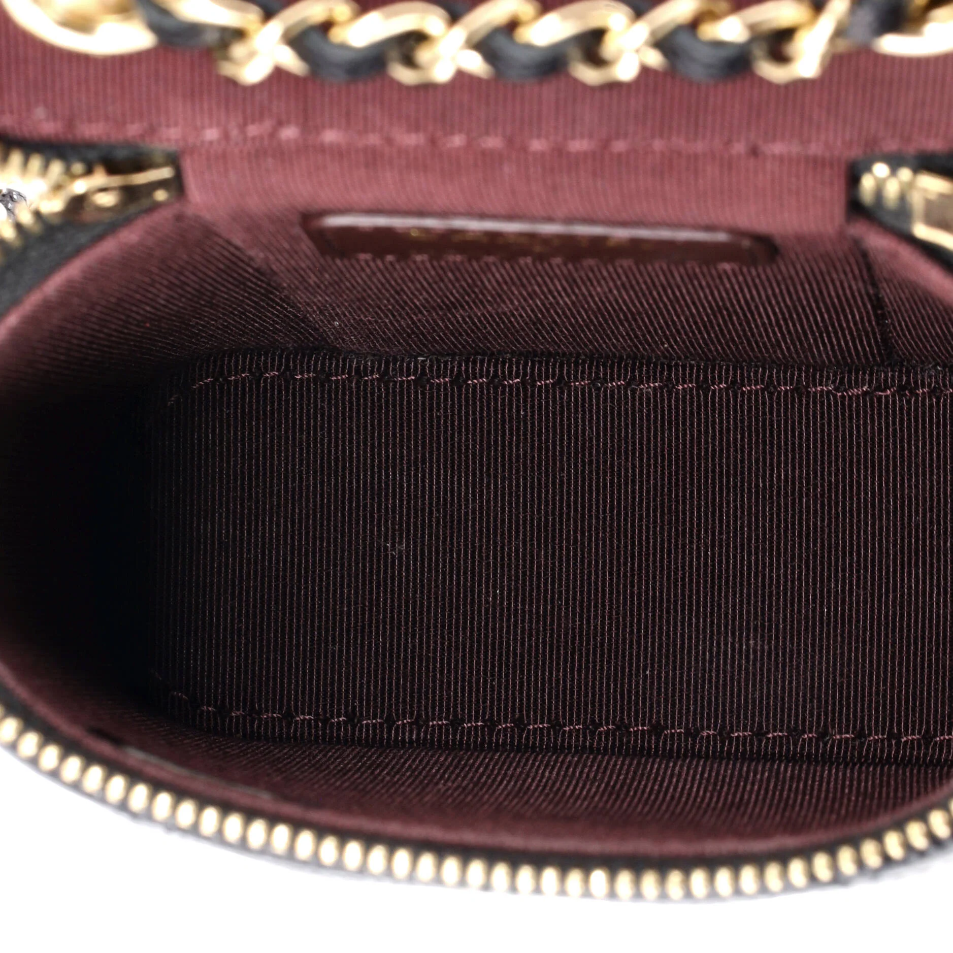 Vertical Classic Vanity Case with Chain Quilted Caviar Mini - Image 6