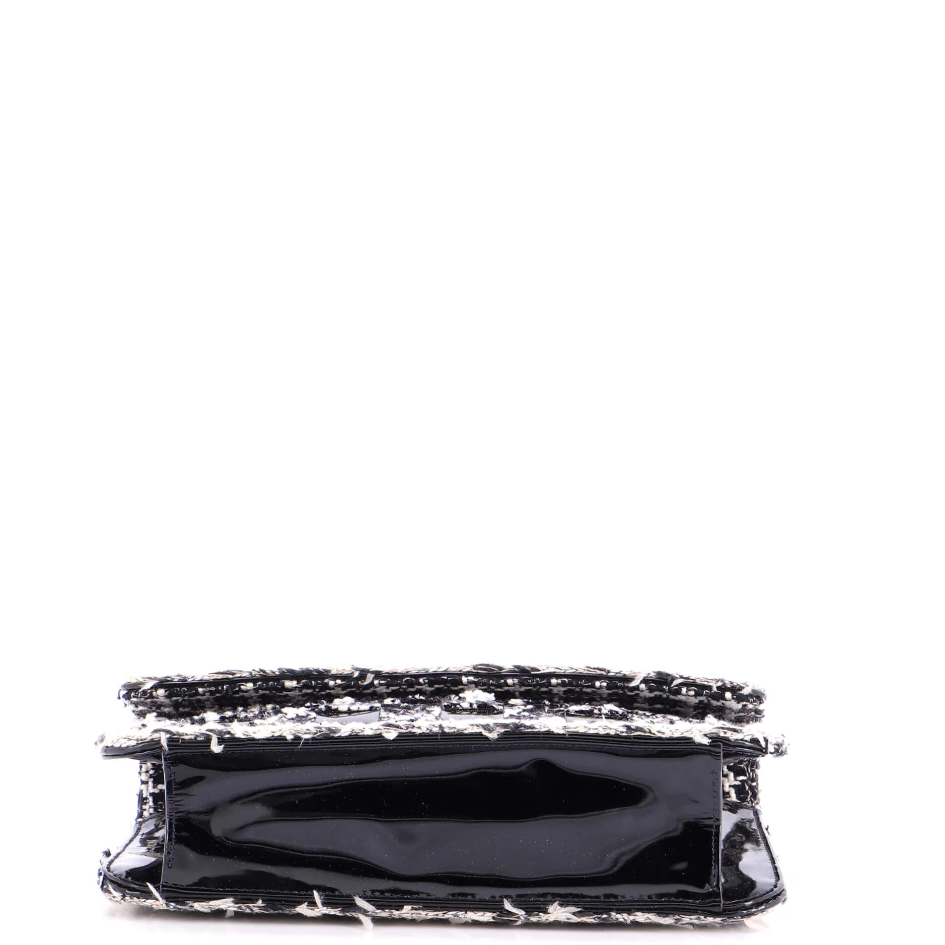 Vintage CC Chain Flap Bag Woven Leather and Patent Medium - Image 4