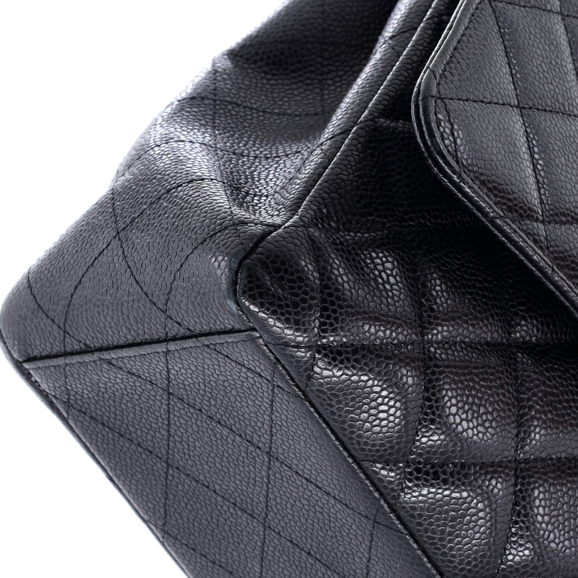 Vintage Classic Double Flap Bag Quilted Caviar Maxi - Image 6