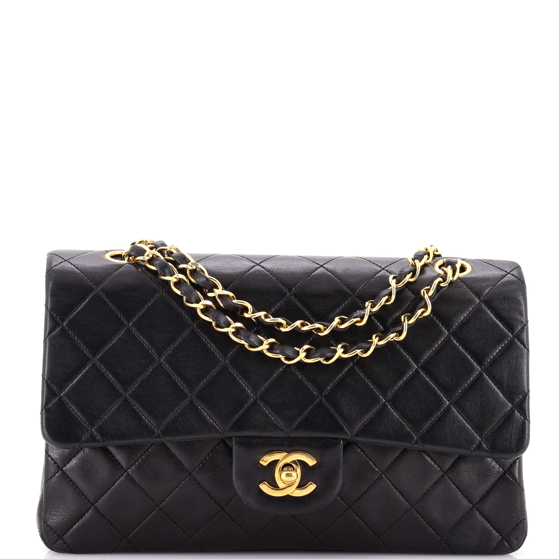 Vintage Classic Double Flap Bag Quilted Lambskin Medium
