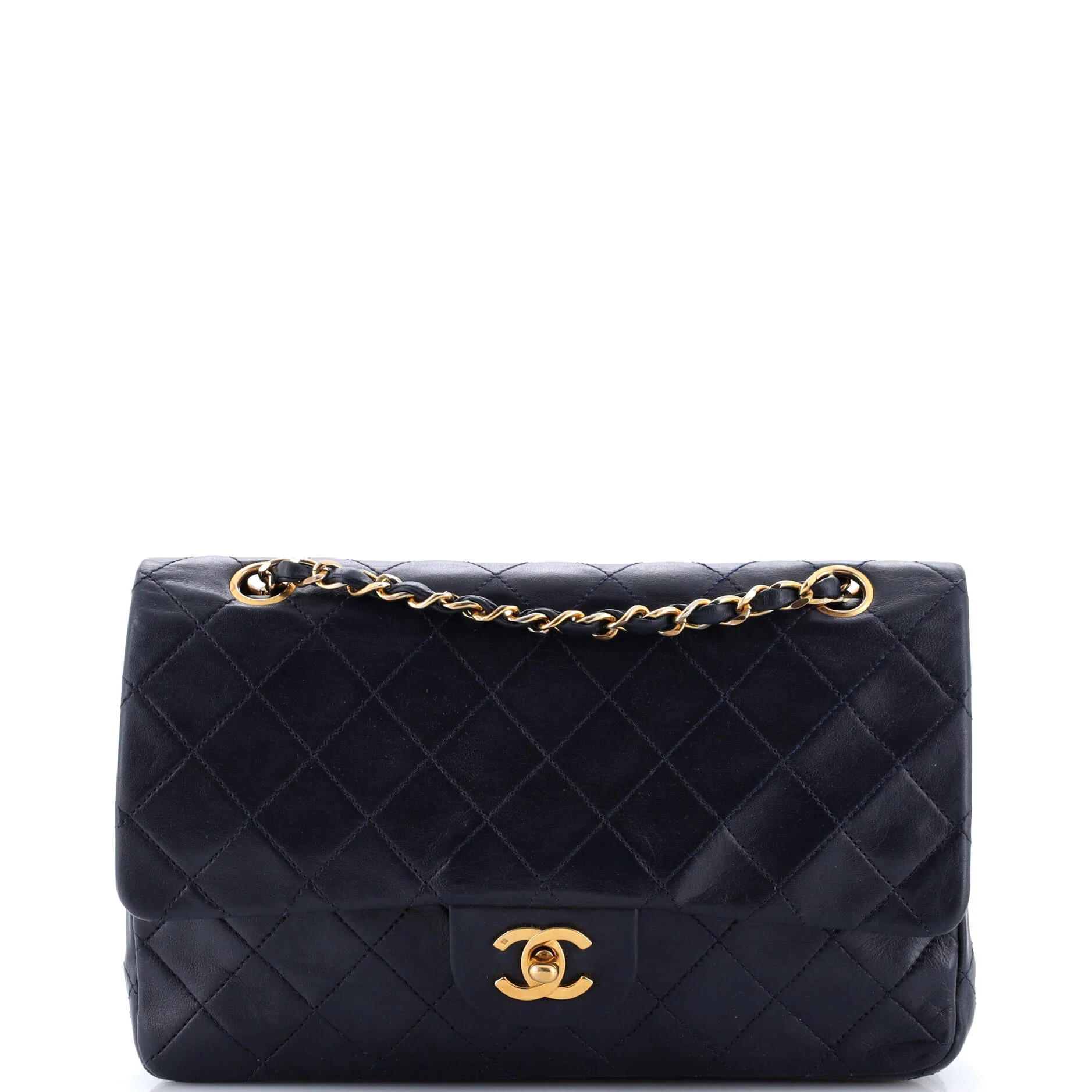 Vintage Classic Double Flap Bag Quilted Lambskin Medium