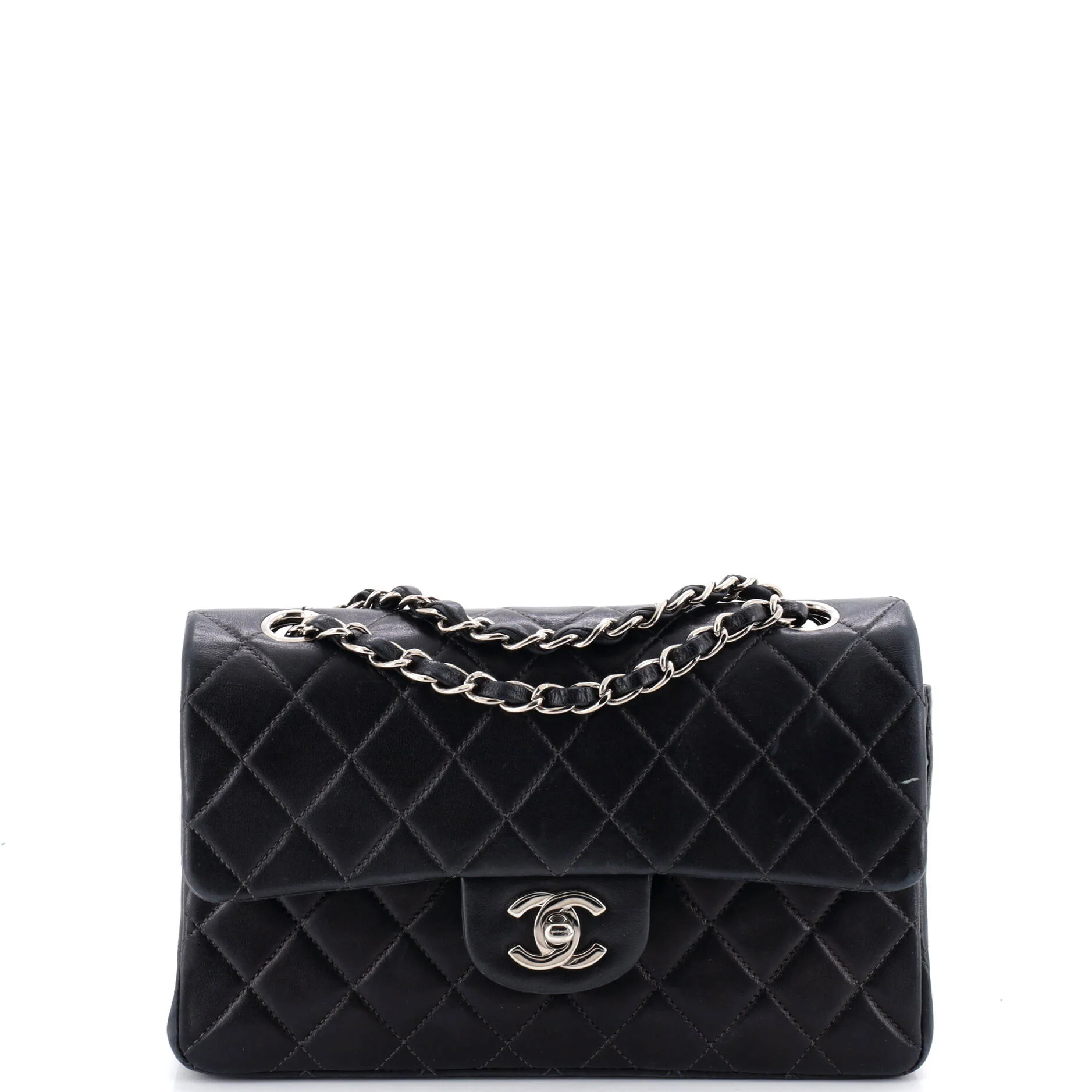 Vintage Classic Double Flap Bag Quilted Lambskin Small