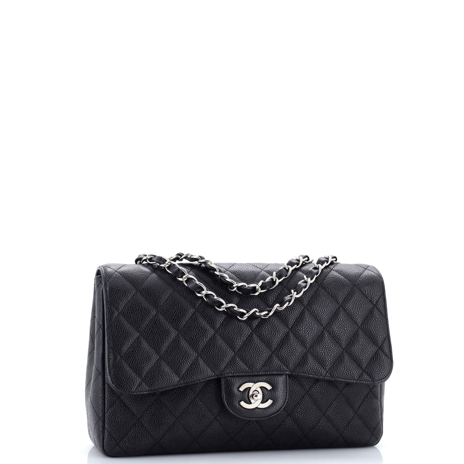 Vintage Classic Single Flap Bag Quilted Caviar Jumbo - Image 2