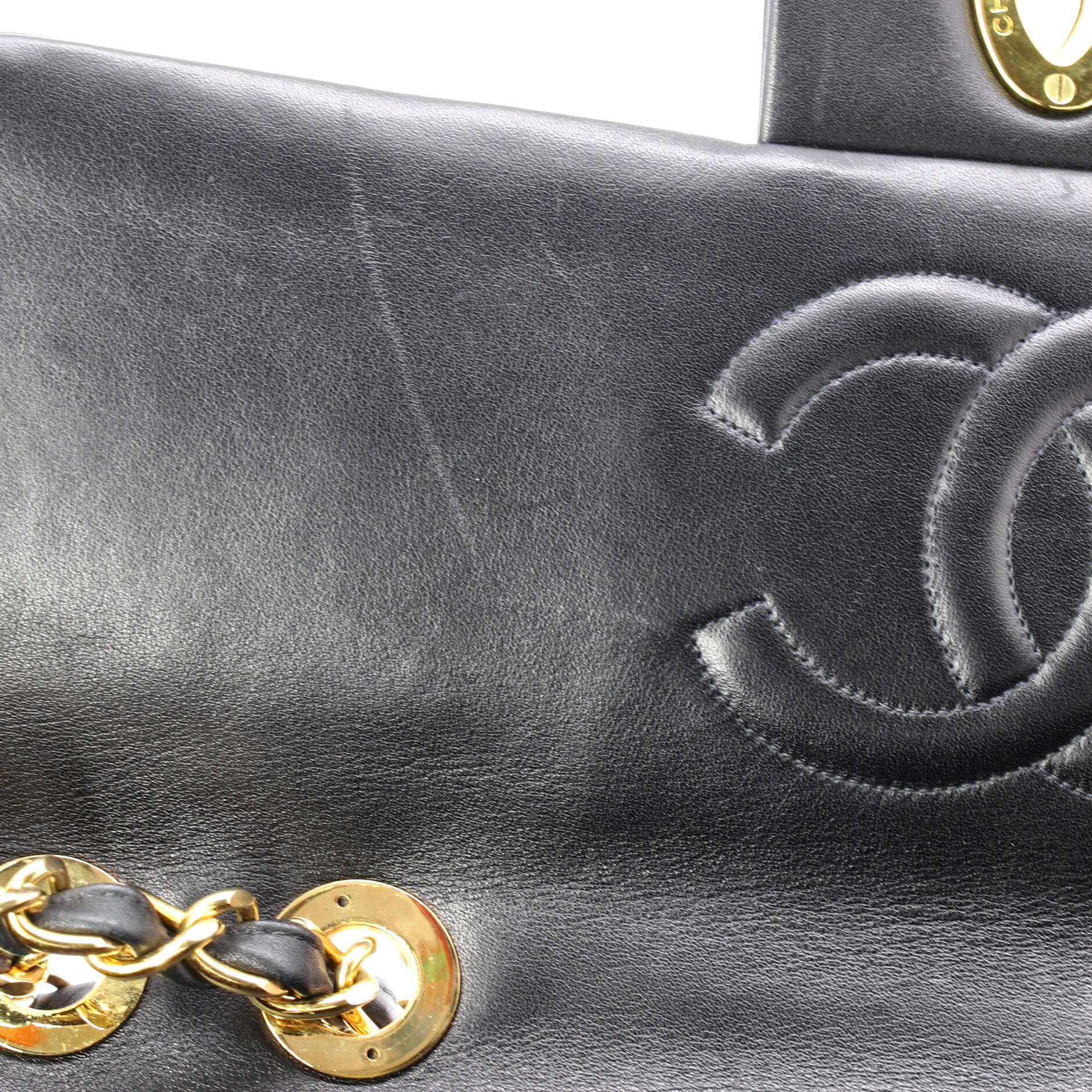Vintage Classic Single Flap Bag Quilted Lambskin Maxi - Image 6