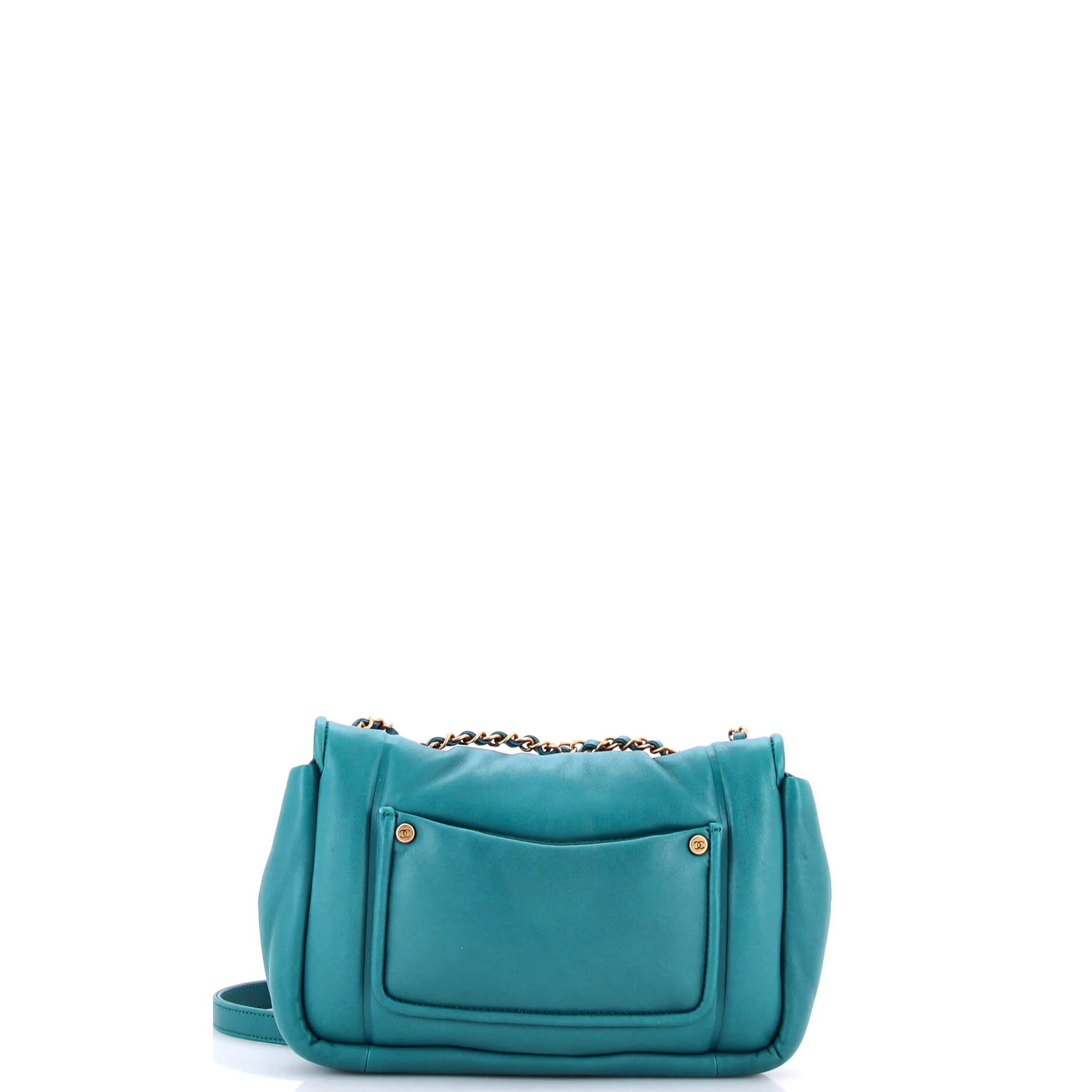 Vintage Puffy Flap Bag Lambskin Small - Image 3