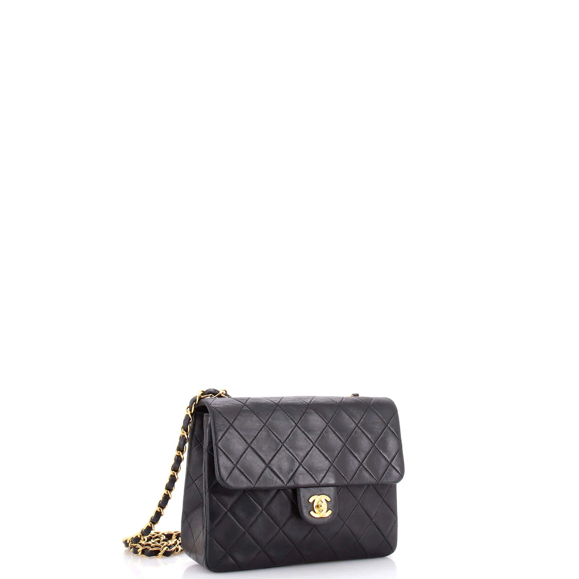 Vintage Square Classic Flap Bag Quilted Lambskin Small - Image 2