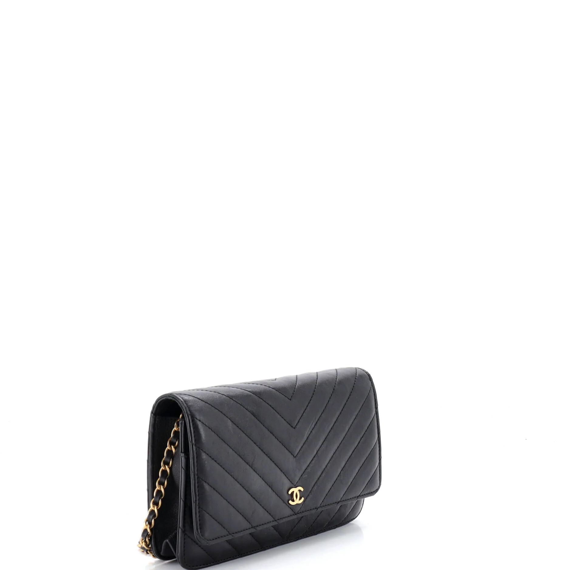 Wallet on Chain Chevron Calfskin - Image 2