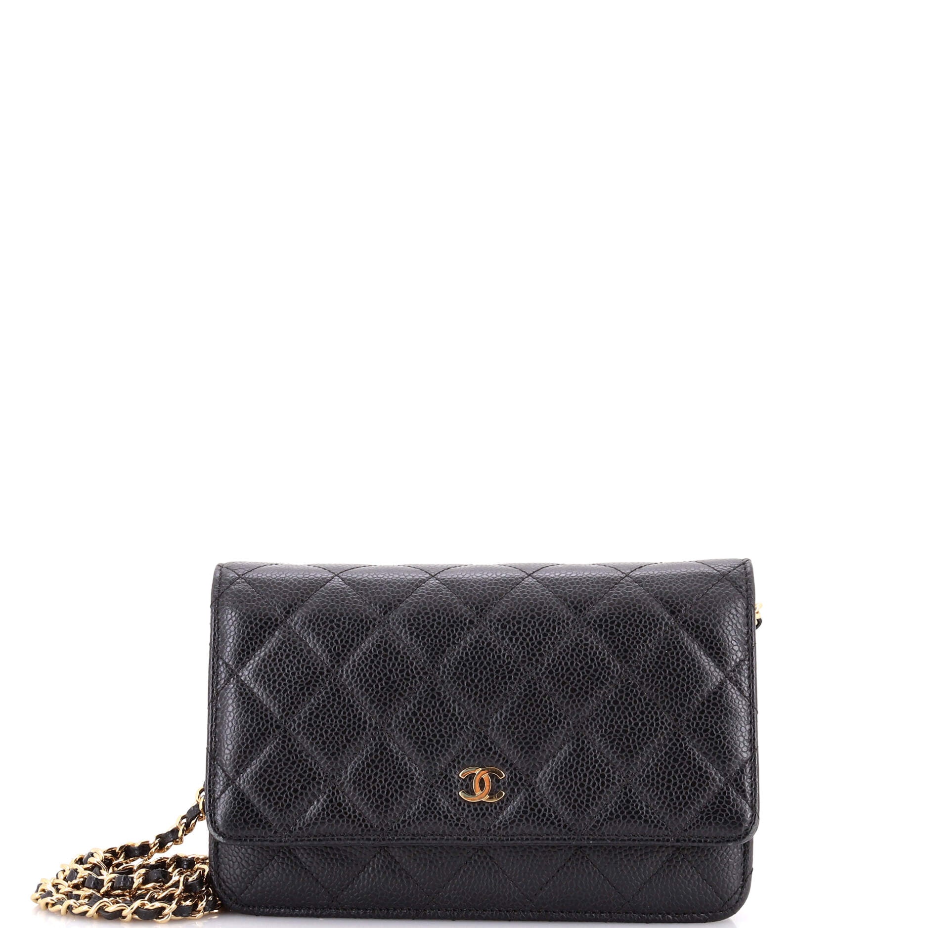 Wallet on Chain Quilted Caviar