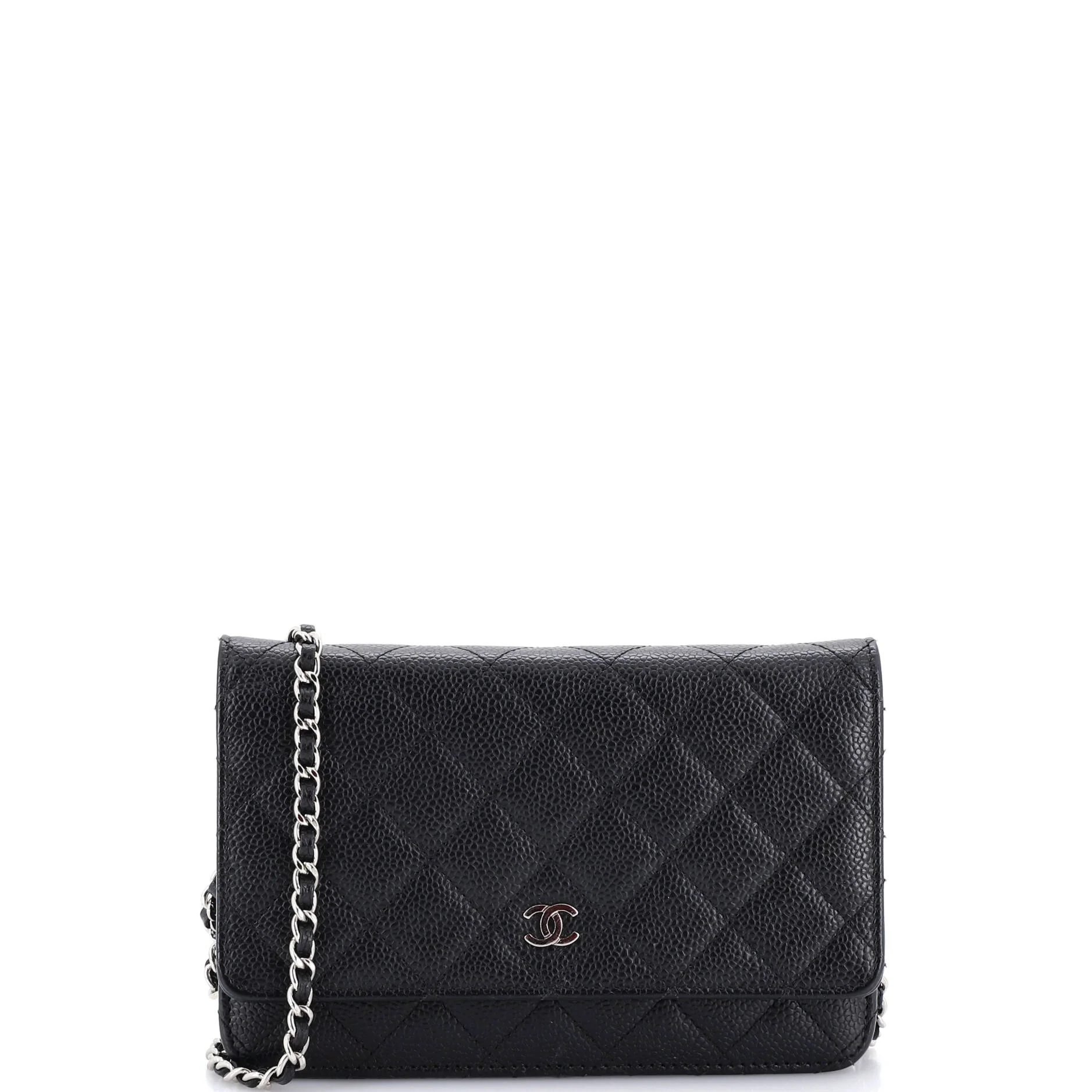 Wallet on Chain Quilted Caviar