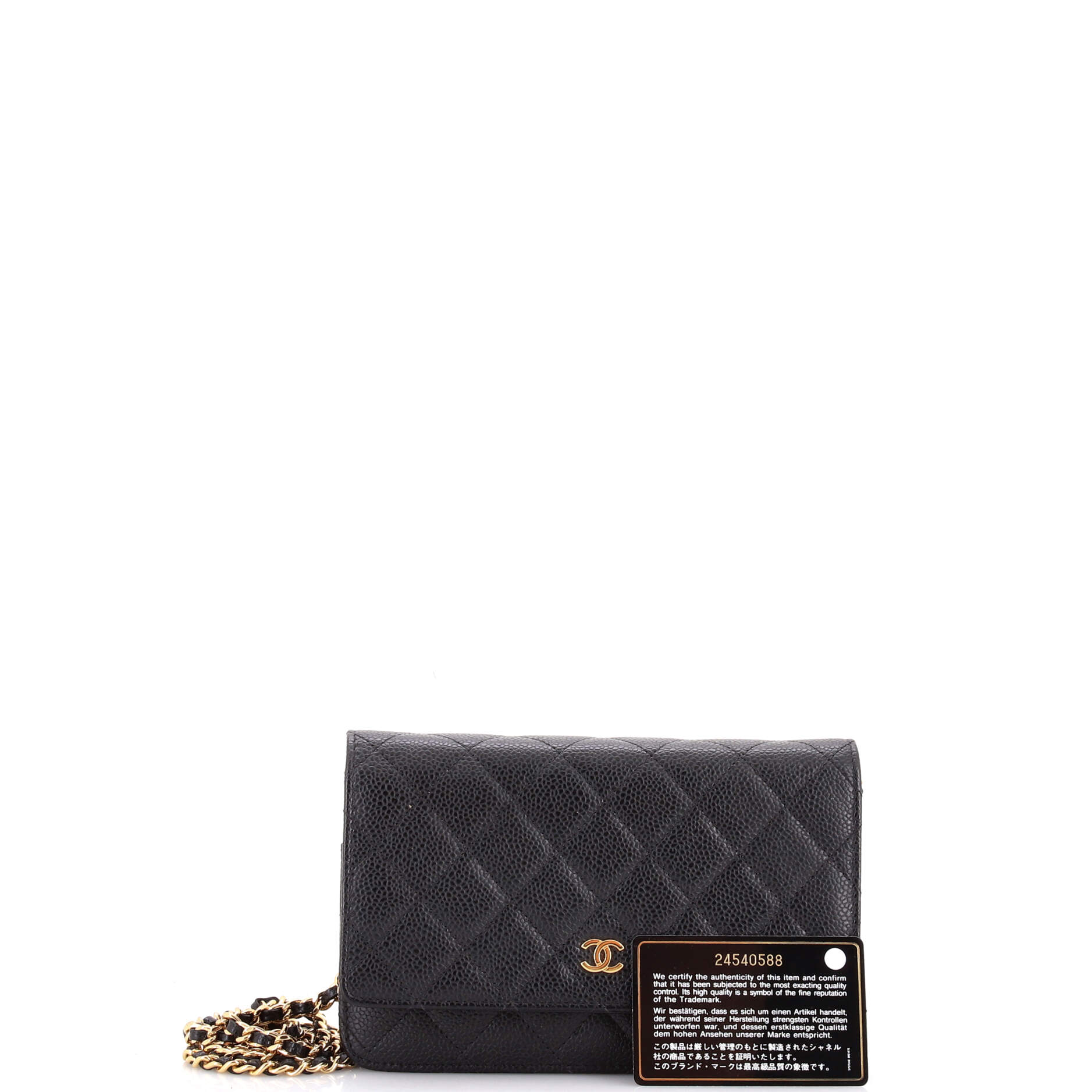 Wallet on Chain Quilted Caviar - Image 2