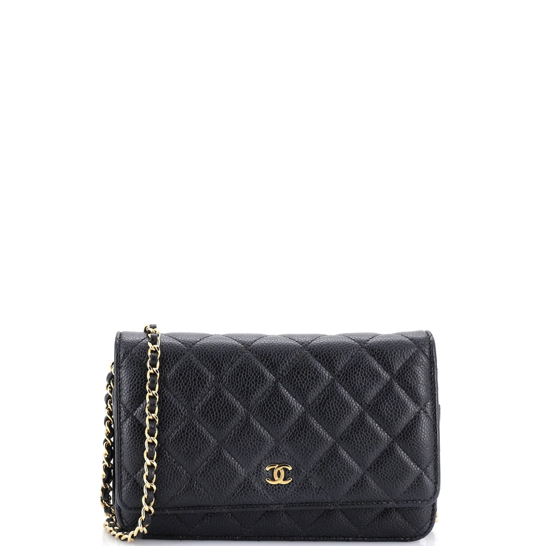 Wallet on Chain Quilted Caviar