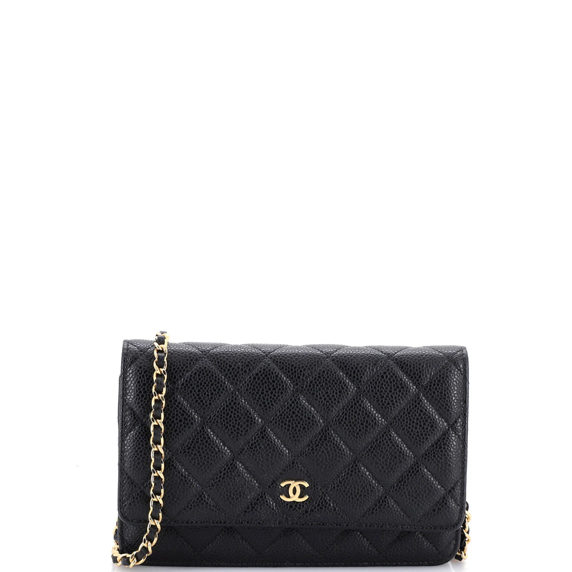 Wallet on Chain Quilted Caviar