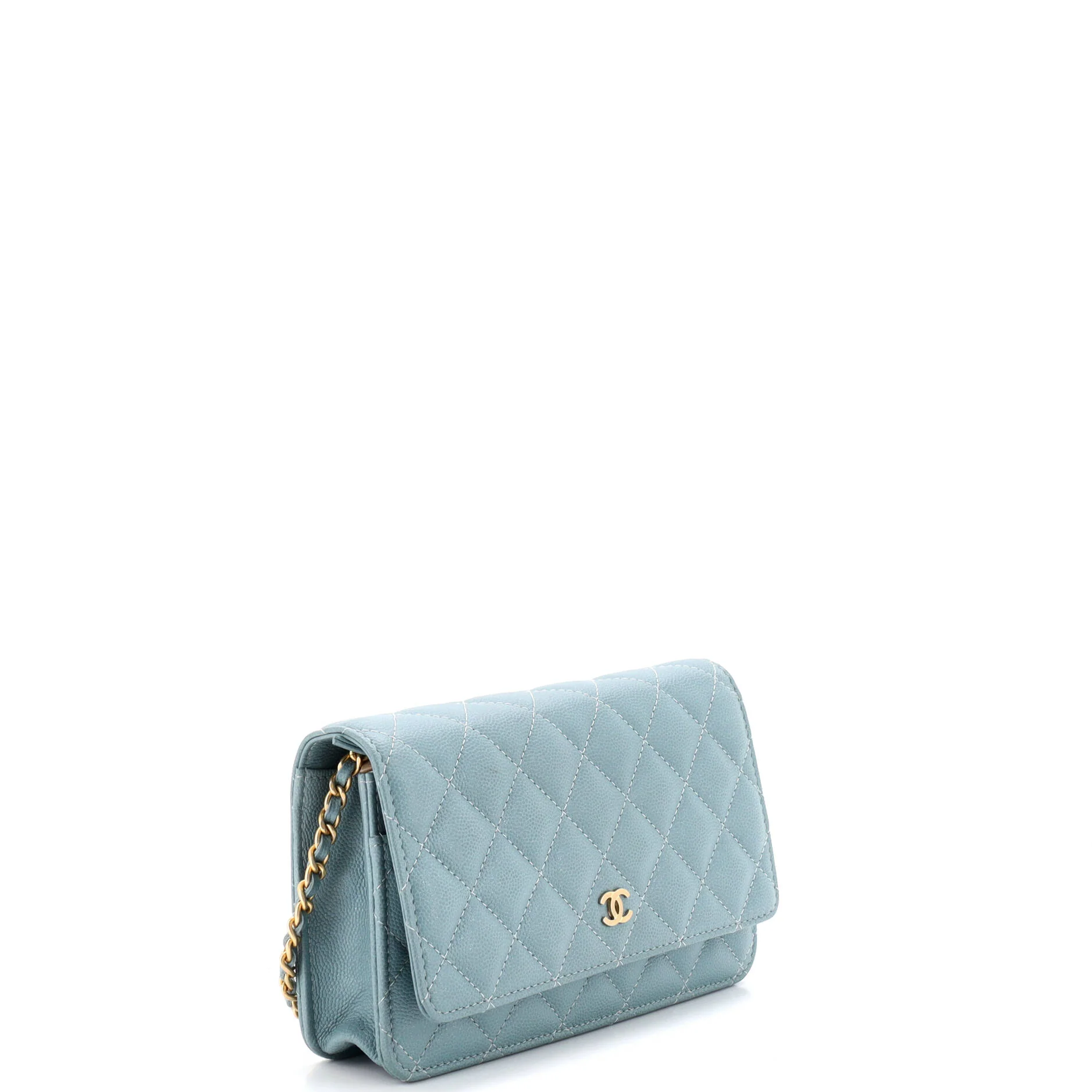 Wallet on Chain Quilted Iridescent Caviar - Image 3