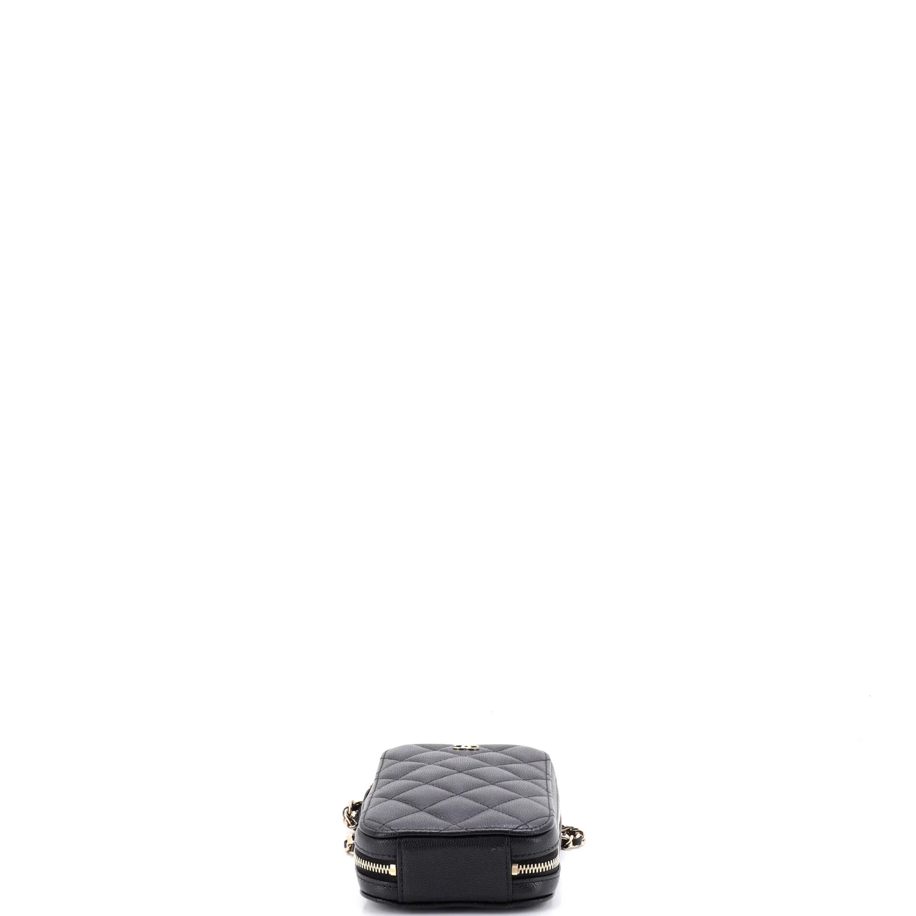 Zip Around Phone Case with Chain Quilted Caviar - Image 4