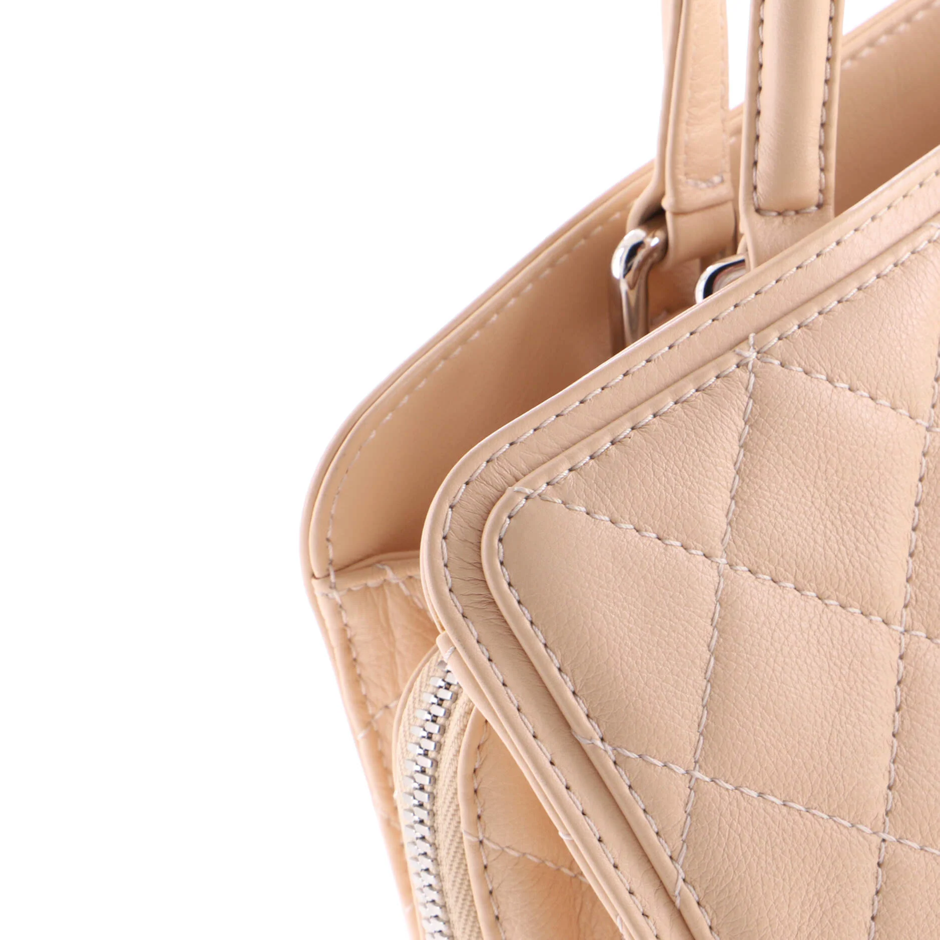 Zip Around Satchel Quilted Calfskin Medium - Image 7