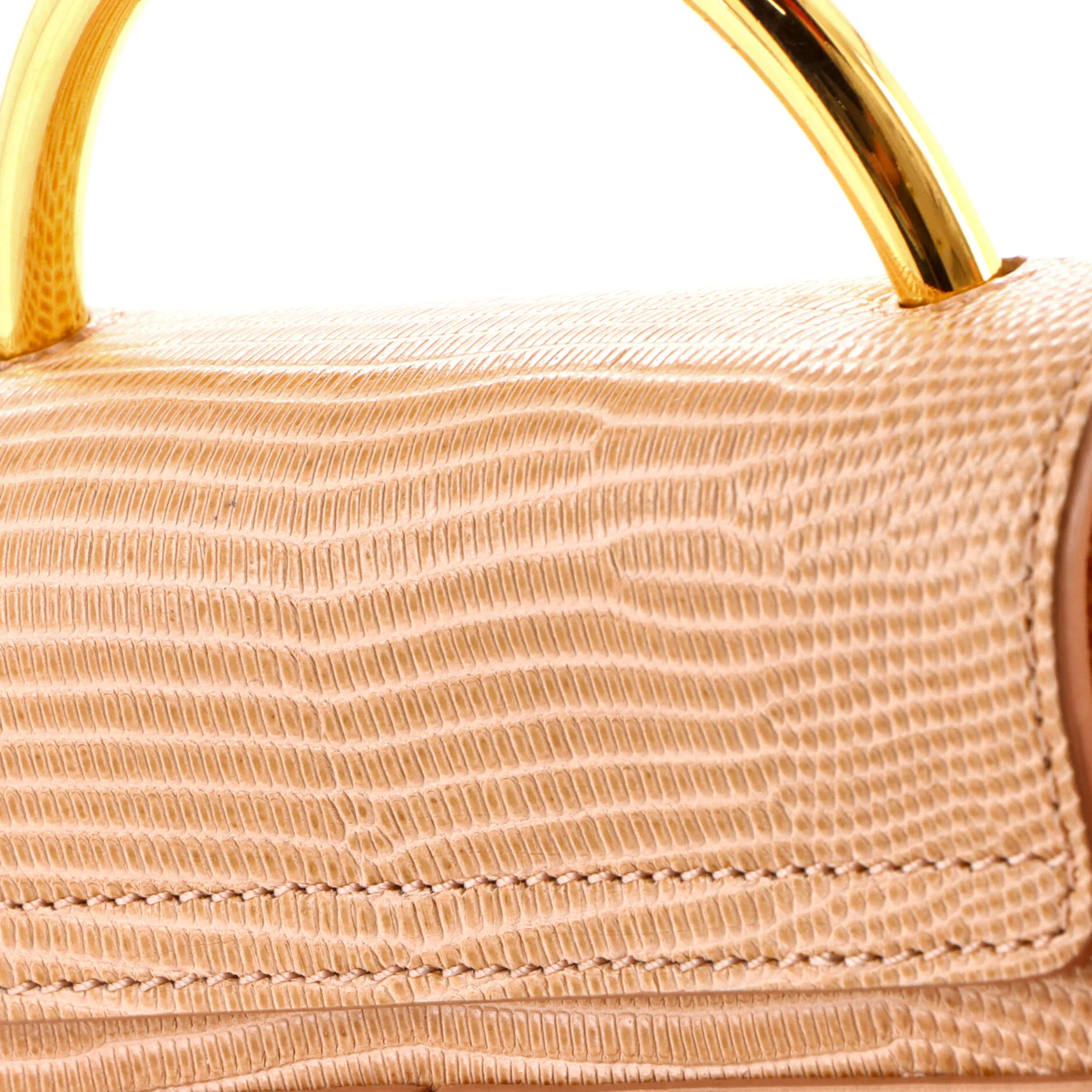 Aby Lock Bag Lizard Embossed Leather Small - Image 7